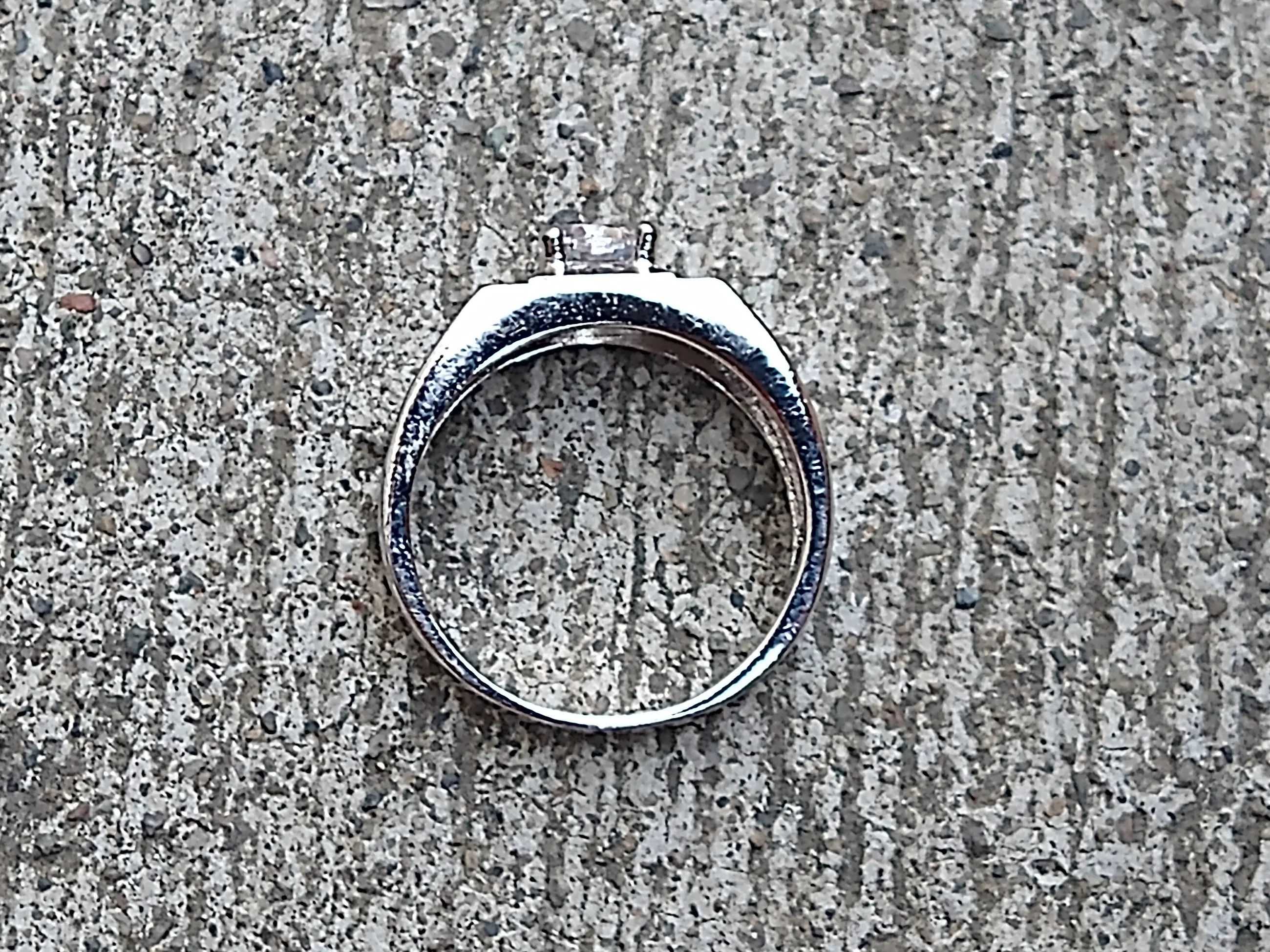 Sterling Silver Sterling Silver Ring Size 8.75 Clear CZ Round Band Size ONE SIZE - 10 Thumbnail