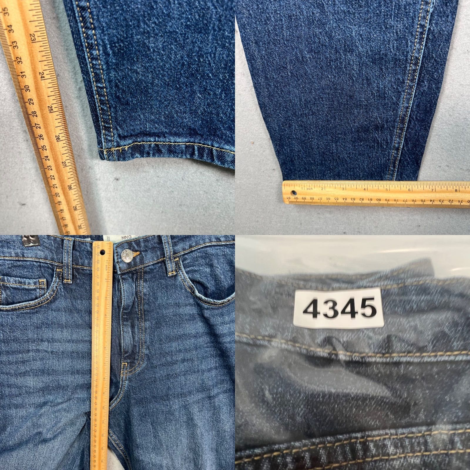 Mango Mango Jeans Women's 8 Mom High-Waist Blue Cotton Denim 5-Pocket Design Regular Size 30" / US 8 / IT 44 - 8 Thumbnail