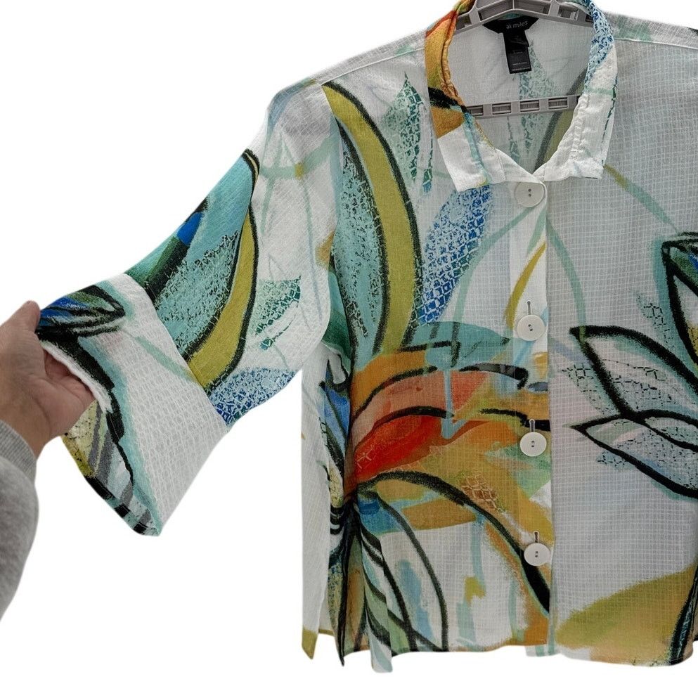 Other Ali Miles artsy graphic tropical floral pattern top XL Size XL / US 12-14 / IT 48-50 - 5 Thumbnail