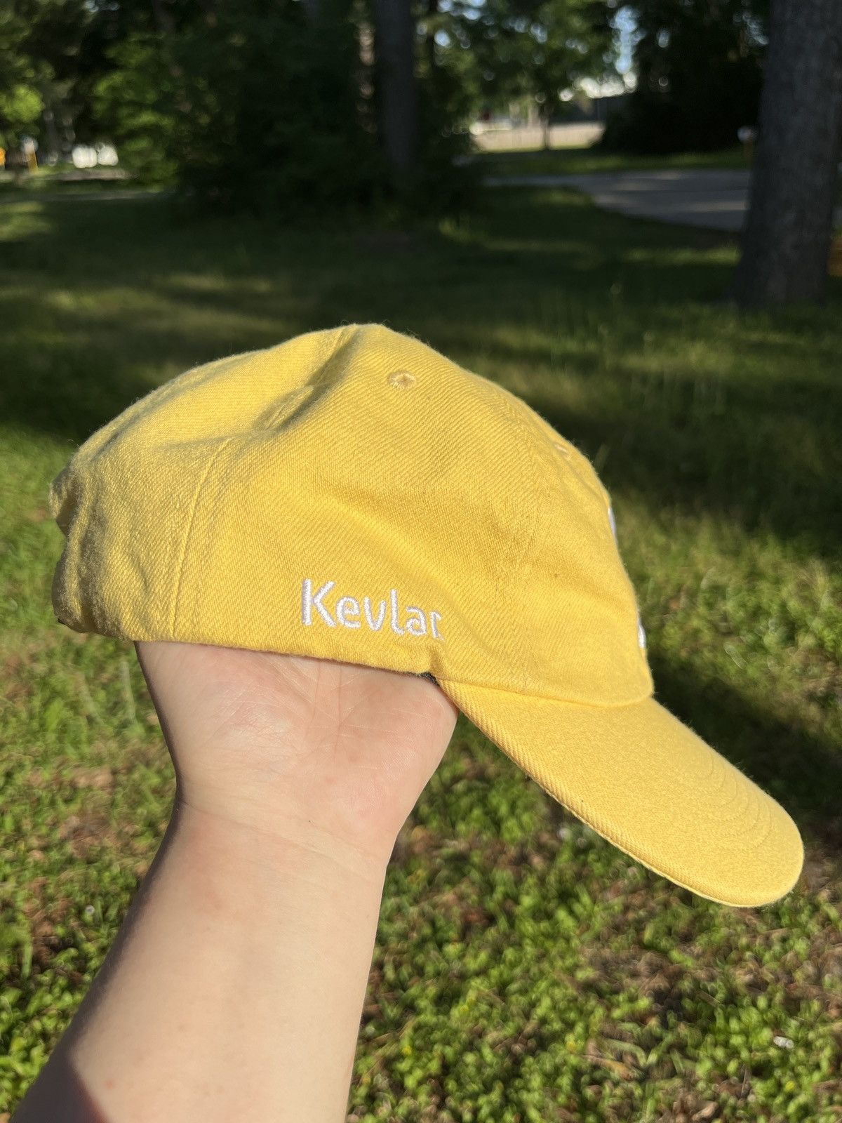 Supreme Supreme Kevlar Denim S Logo 6 Panel Cap Size ONE SIZE - 3 Thumbnail