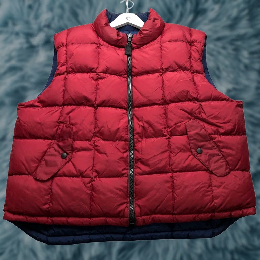Gap VINTAGE Gap Quilted Reversible Waterfowl Down Filled Puffer Vest Nylon Mens XL Red 90s Outdoor Zip Pockets Quilted Wool Free? Size US XL / EU 56 / 4 - 1 Thumbnail