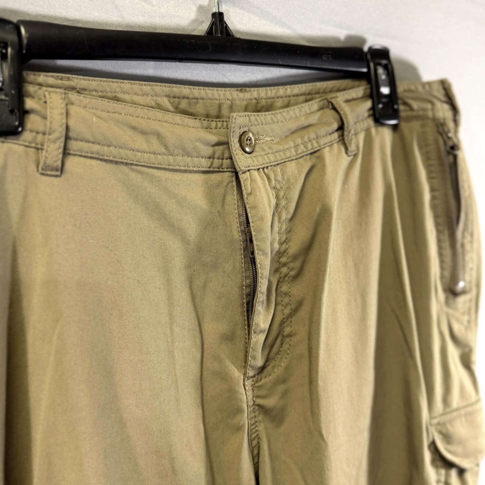 Vintage Clothing Arts P^Cubed Pick-Pocket Proof Travel Cargo Pants Womens 12 Khaki Beige Nylon Spandex Zip Fly Pocket Pants Travel Mens? Size 34" / US 12 / IT 48 - 7 Thumbnail