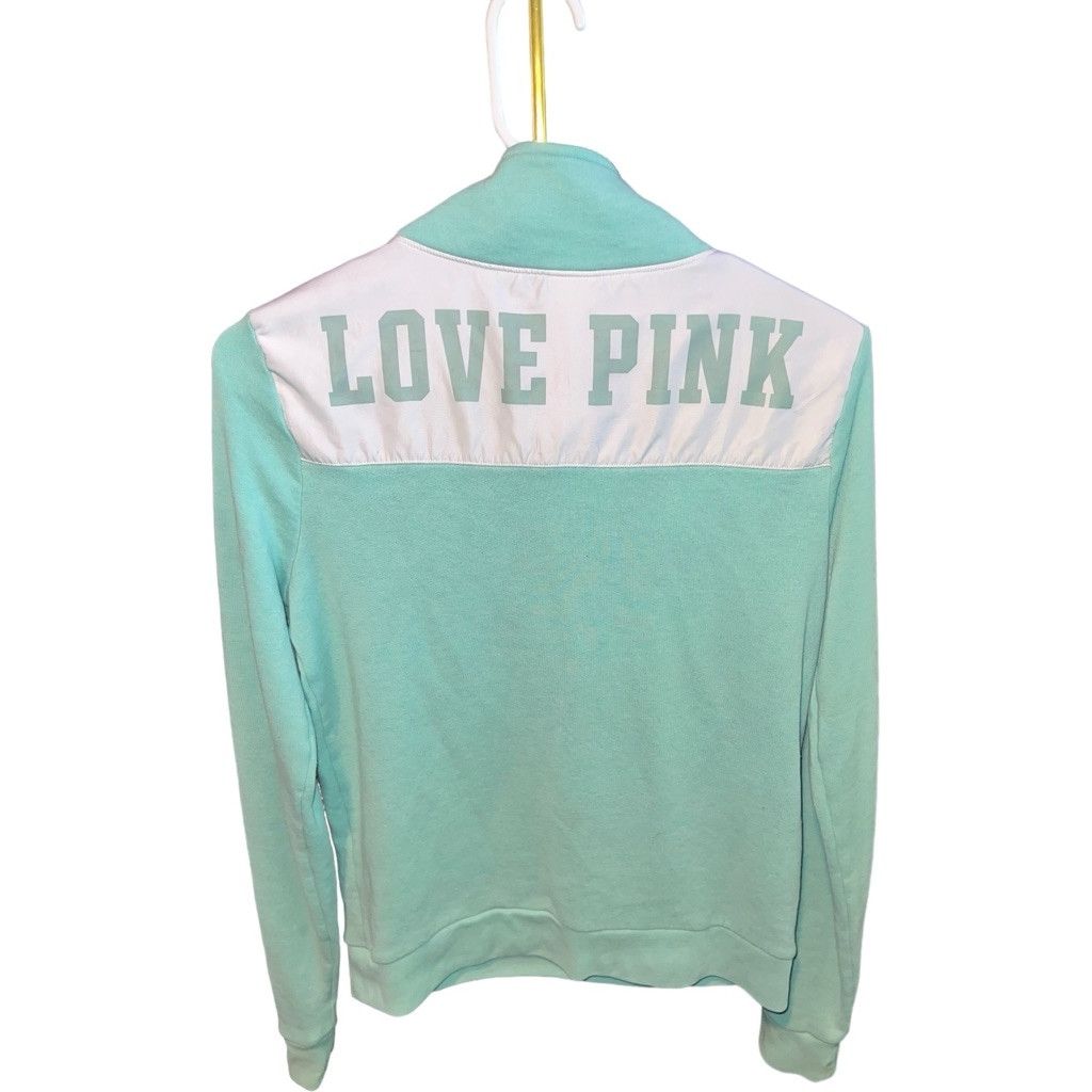 Pink Women's Pink Mint Green & White Quarter Zip Sweatshirt Size S / US 4 / IT 40 - 2 Thumbnail
