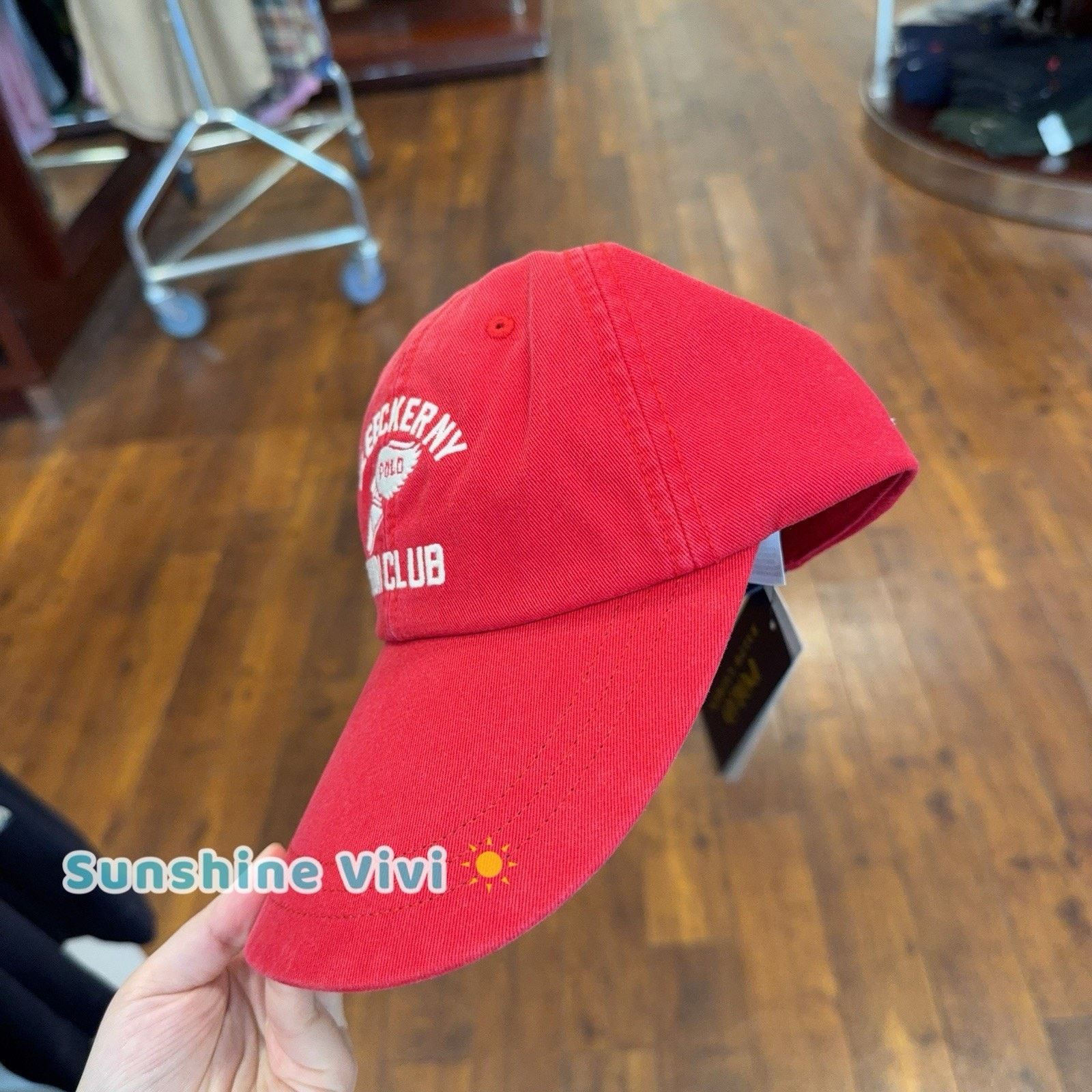 Polo Ralph Lauren NWT Polo Ralph Lauren BLEECKER Run club Baseball Cap Hat Red Size ONE SIZE - 4 Thumbnail