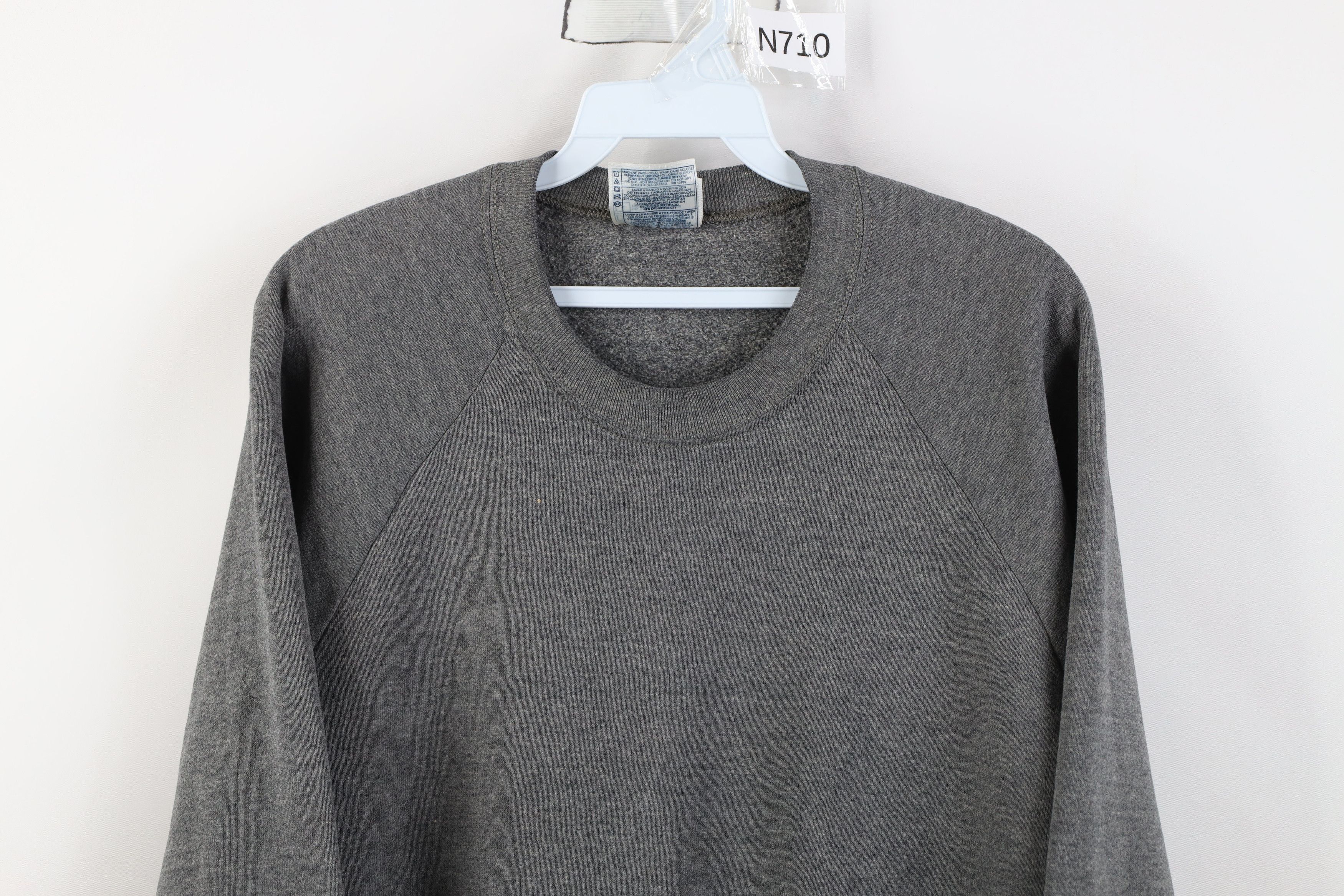 Vintage Vintage 90s Streetwear Crewneck Sweatshirt Heather Gray Size US L / EU 52-54 / 3 - 2 Thumbnail