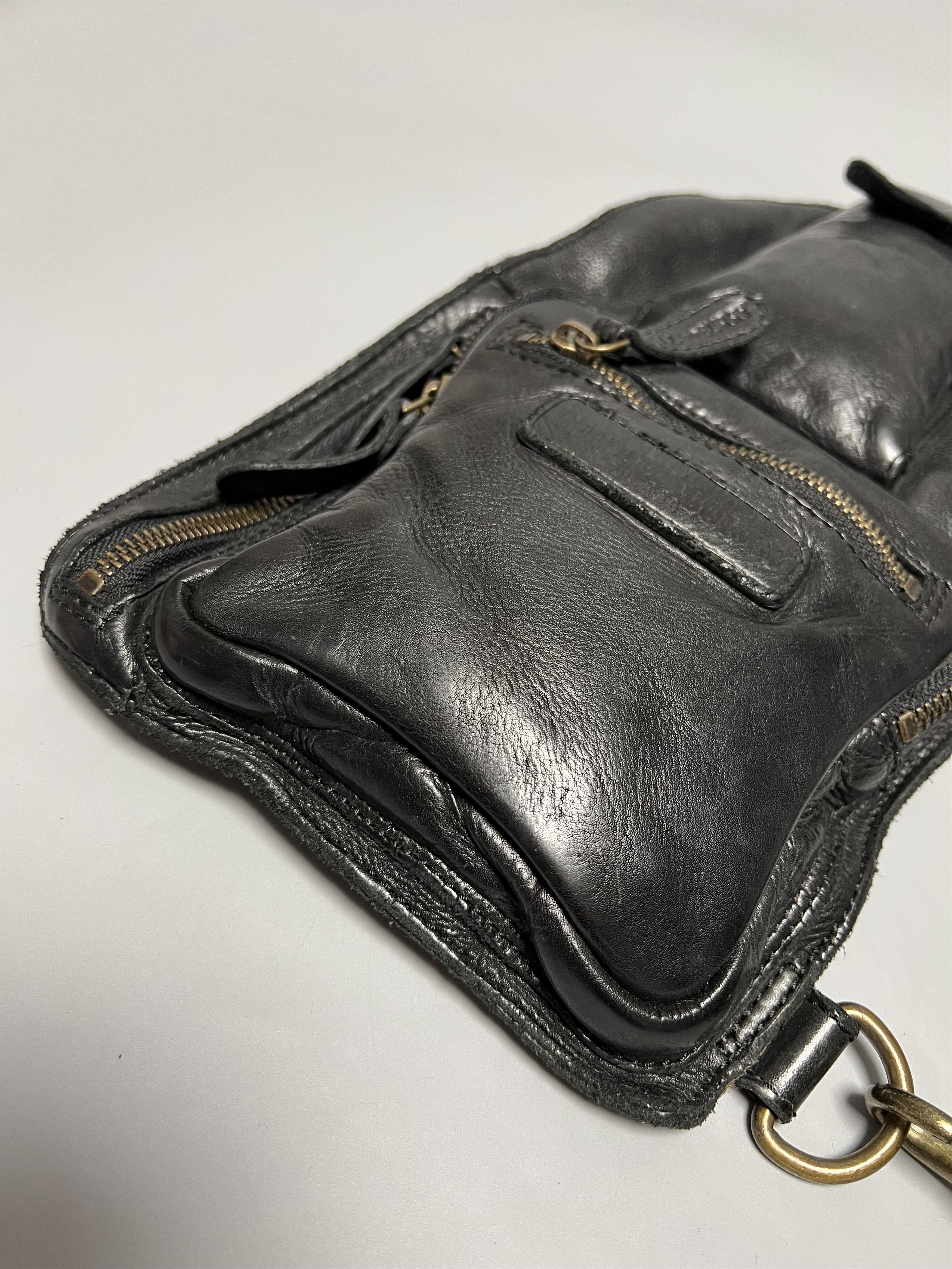 Genuine Leather Hill Burry Black Leather Crossbody Bag Size ONE SIZE - 6 Thumbnail