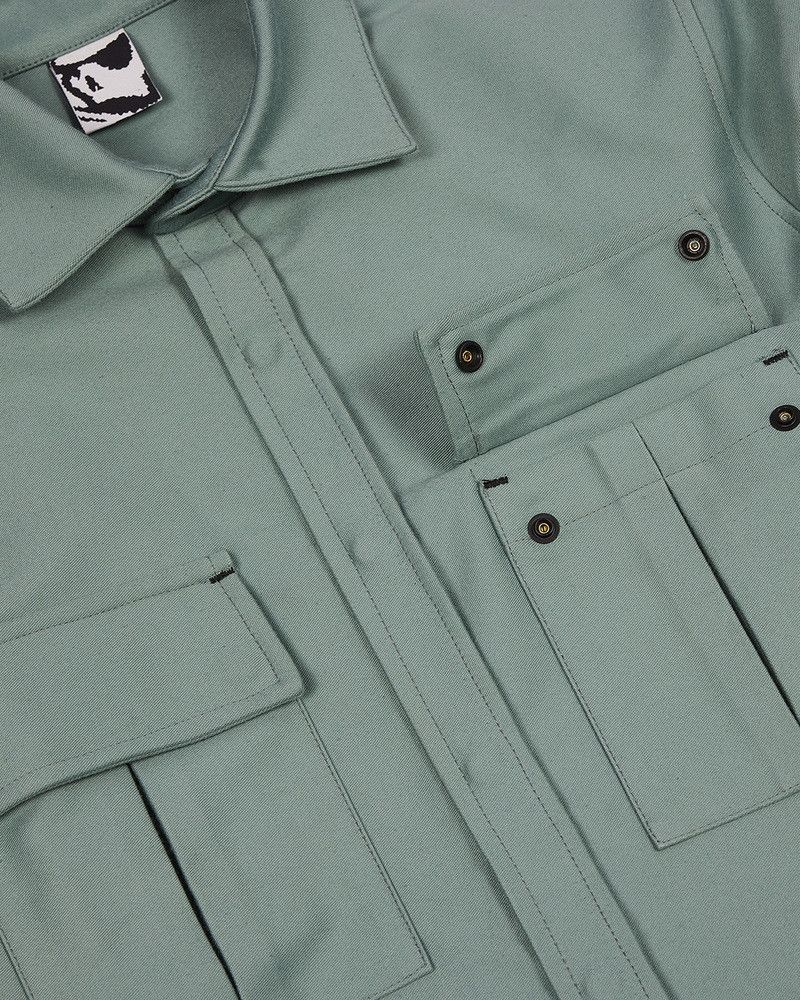 GR10K o1mle0125 Fustian Shirt in Sage Green Size US L / EU 52-54 / 3 - 3 Thumbnail