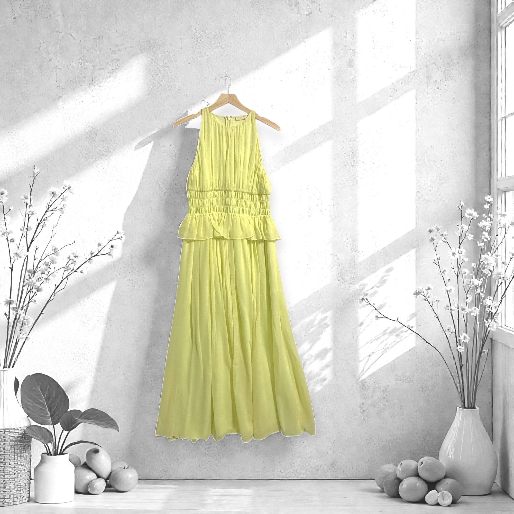 Ulla Johnson Ulla Johnson Adeline midi dress, Citron, Yellow, Size 4, NWT Size S / US 4 / IT 40 - 1 Thumbnail