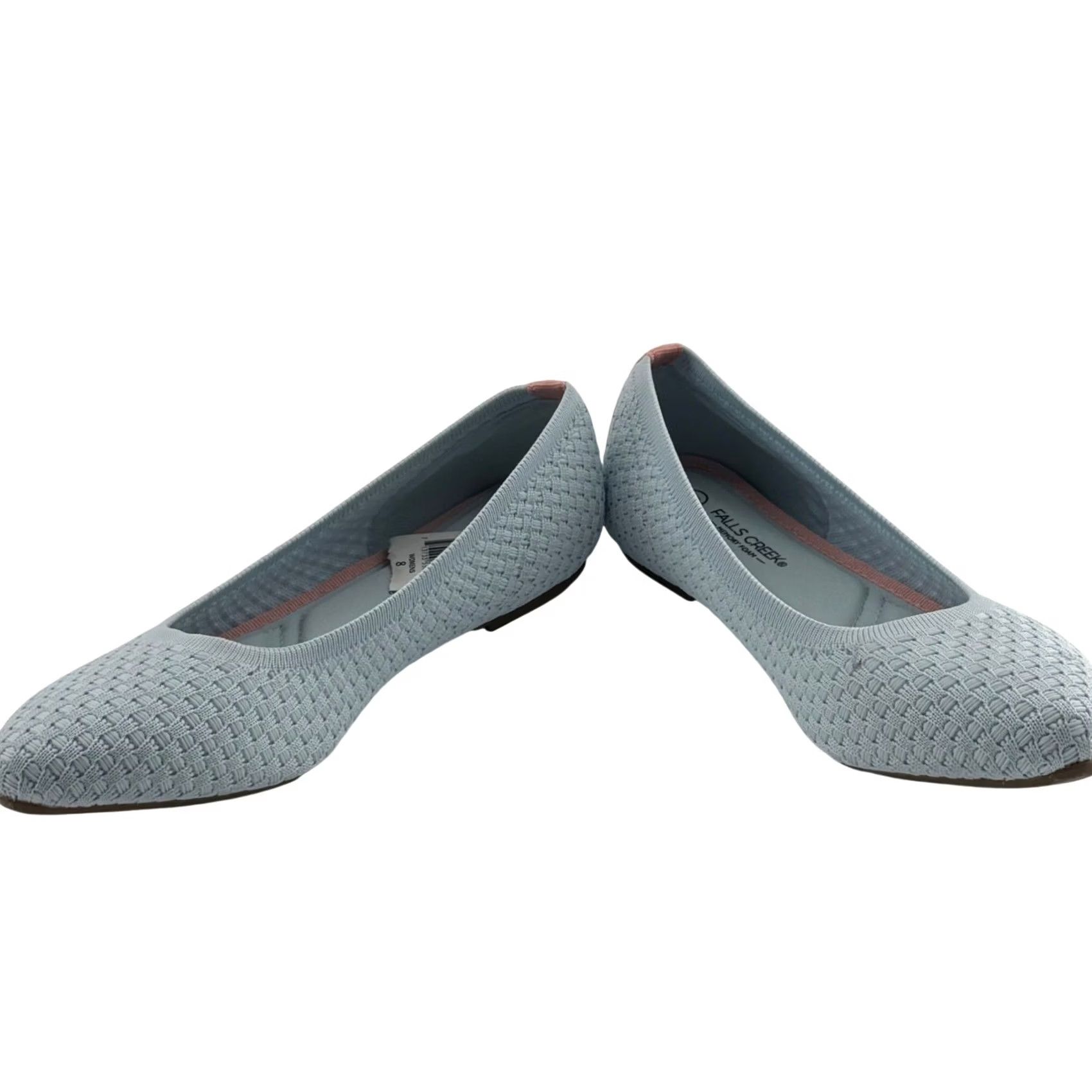 Vintage Falls Creek Phoebe Knit Ballet Flats Blue Pointed Toe Memory Foam Women 8 Flat Slip On Casual Workwear Travel Shoes Size US 8 / IT 38 - 3 Thumbnail