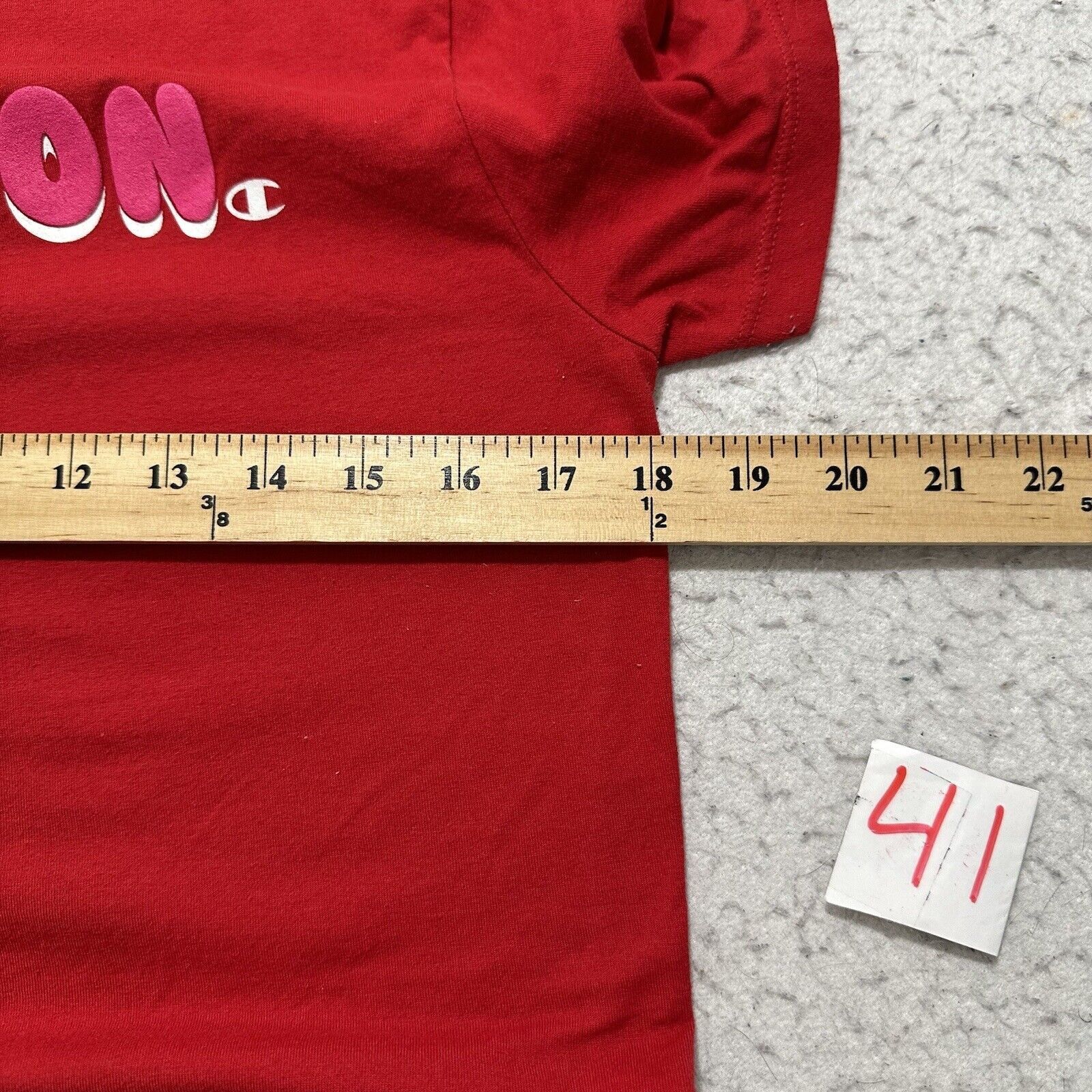 Champion Champion Women's Small Red Short Sleeve T Shirt Pink Logo Size S / US 4 / IT 40 - 8 Thumbnail