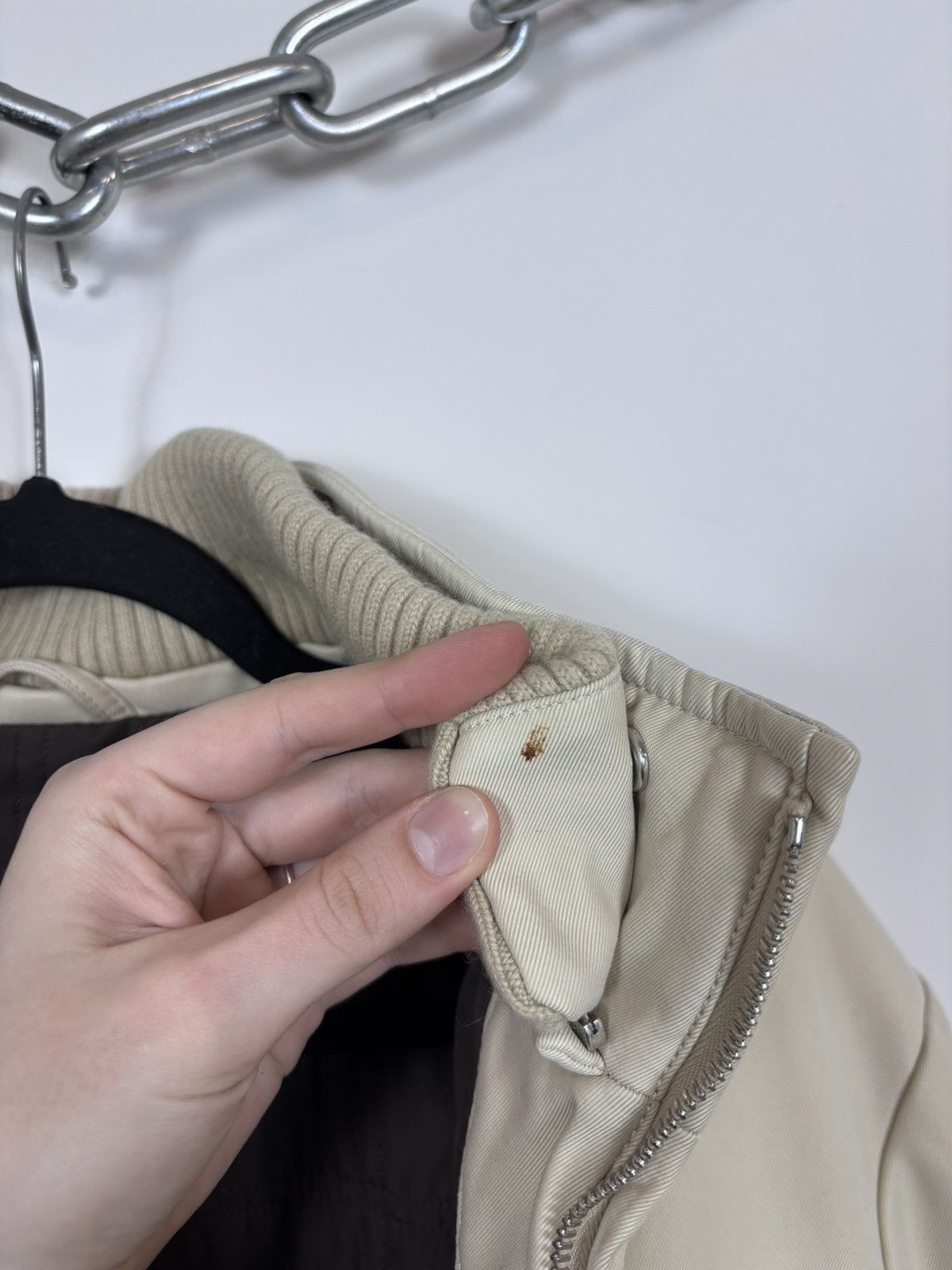 Alfred Dunhill Dunhill Men’s 2 in 1 Insulated Beige Collared Zip Up Jacket Size US M / EU 48-50 / 2 - 19 Thumbnail