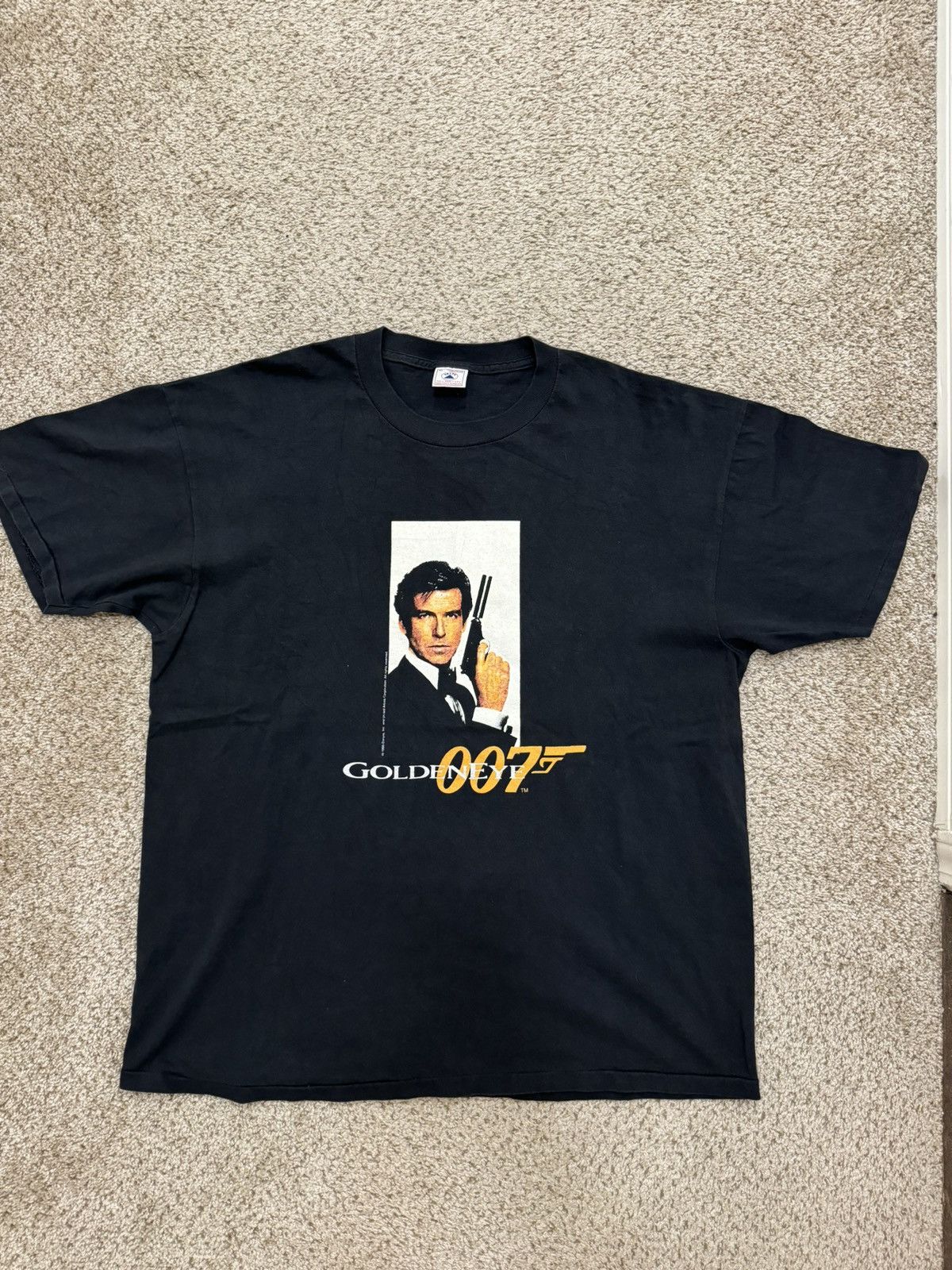 image of Vintage 007 Golden Eye Promo Tee 1995 in Black, Men's (Size XL)