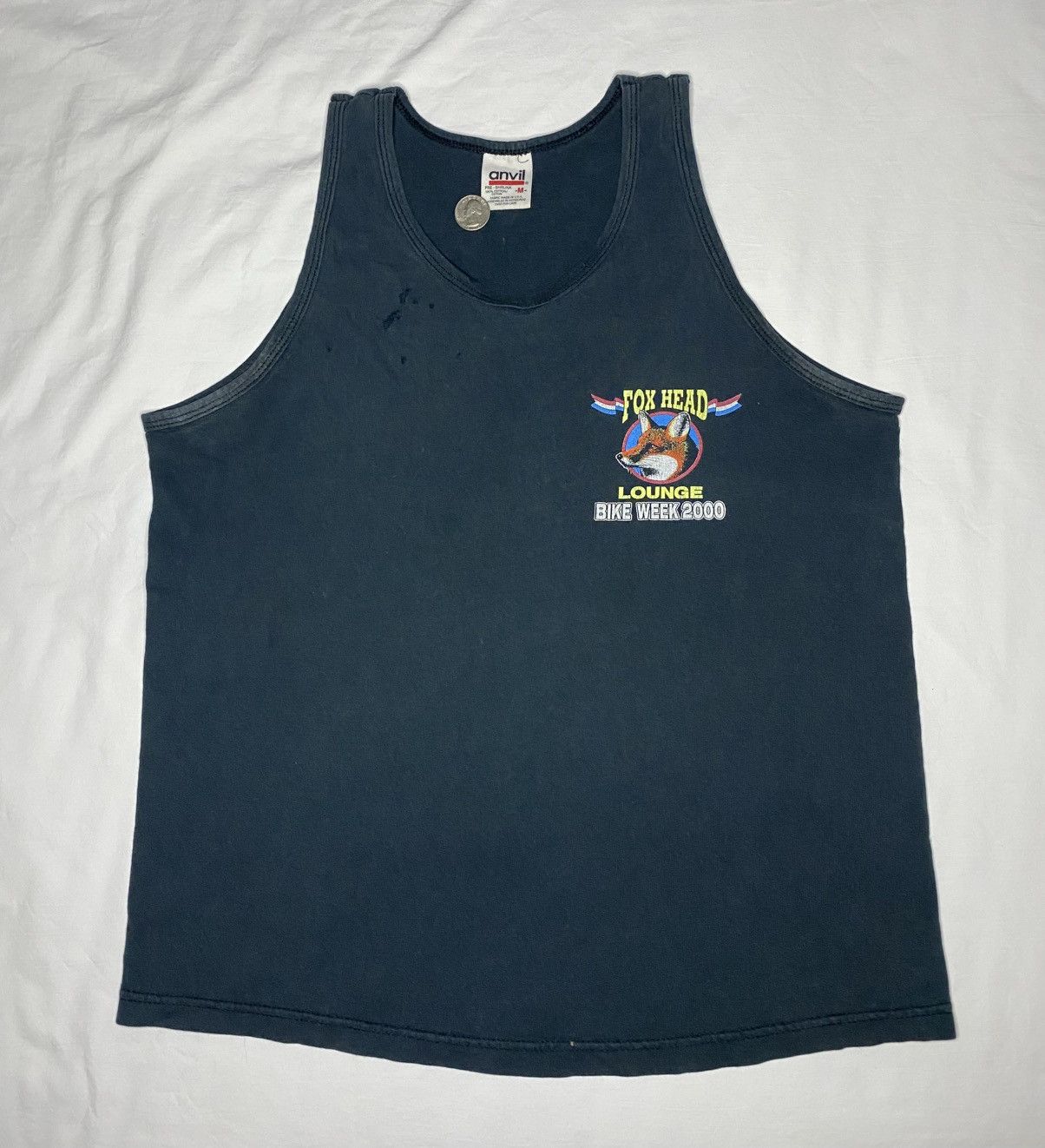 Anvil Bike Week 2000 Fox Head Lounge Florida Tank Top Black M Size US M / EU 48-50 / 2 - 2 Thumbnail
