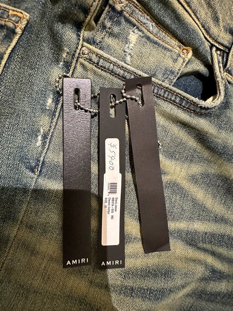 Amiri Amiri Mud Washed Blue Denim Jeans Size US 31 - 6 Thumbnail