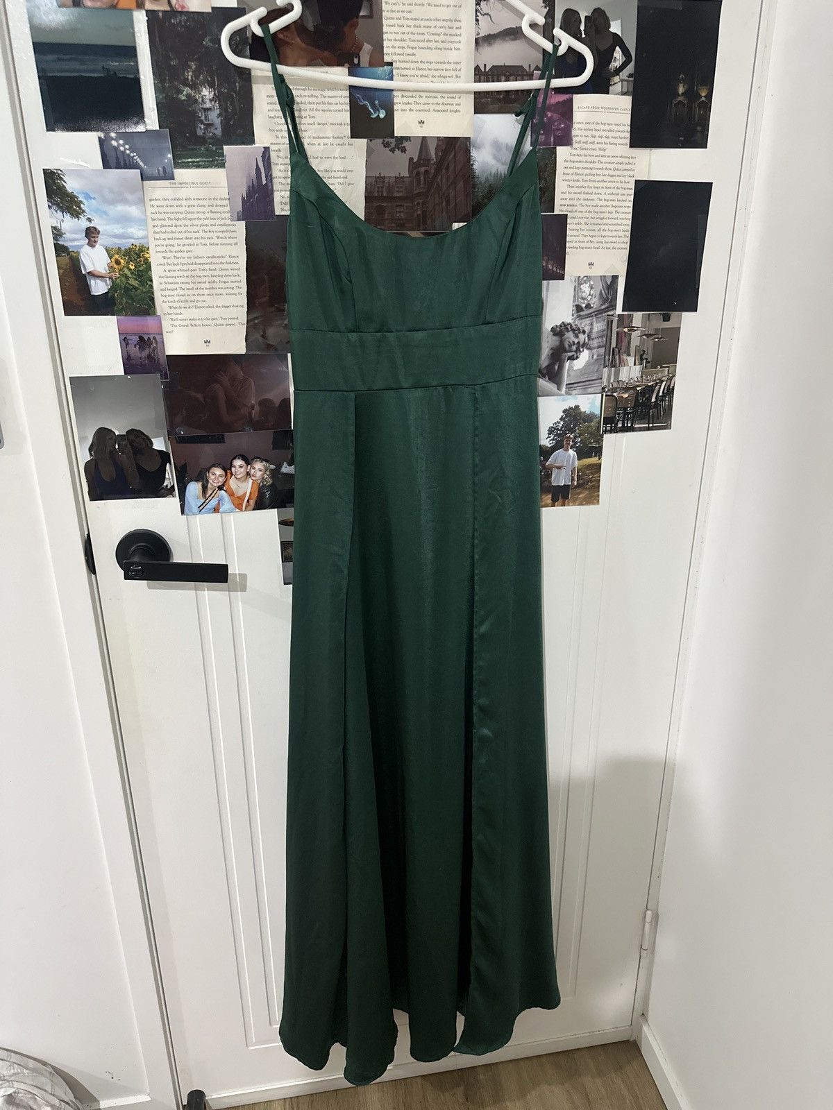 Dark green gown