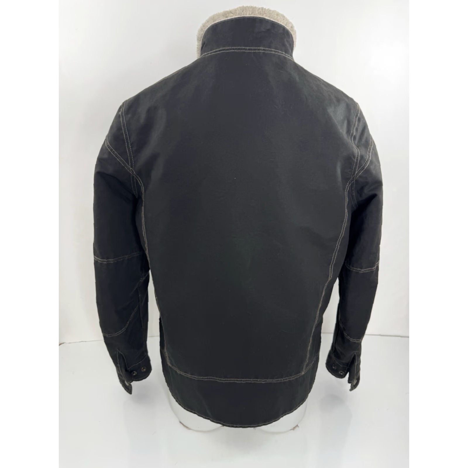 Vintage VINTAGE KUHL Jacket Mens S Greenish Brown Bomber Fleece Collar Patina Dye Size US S / EU 44-46 / 1 - 3 Thumbnail