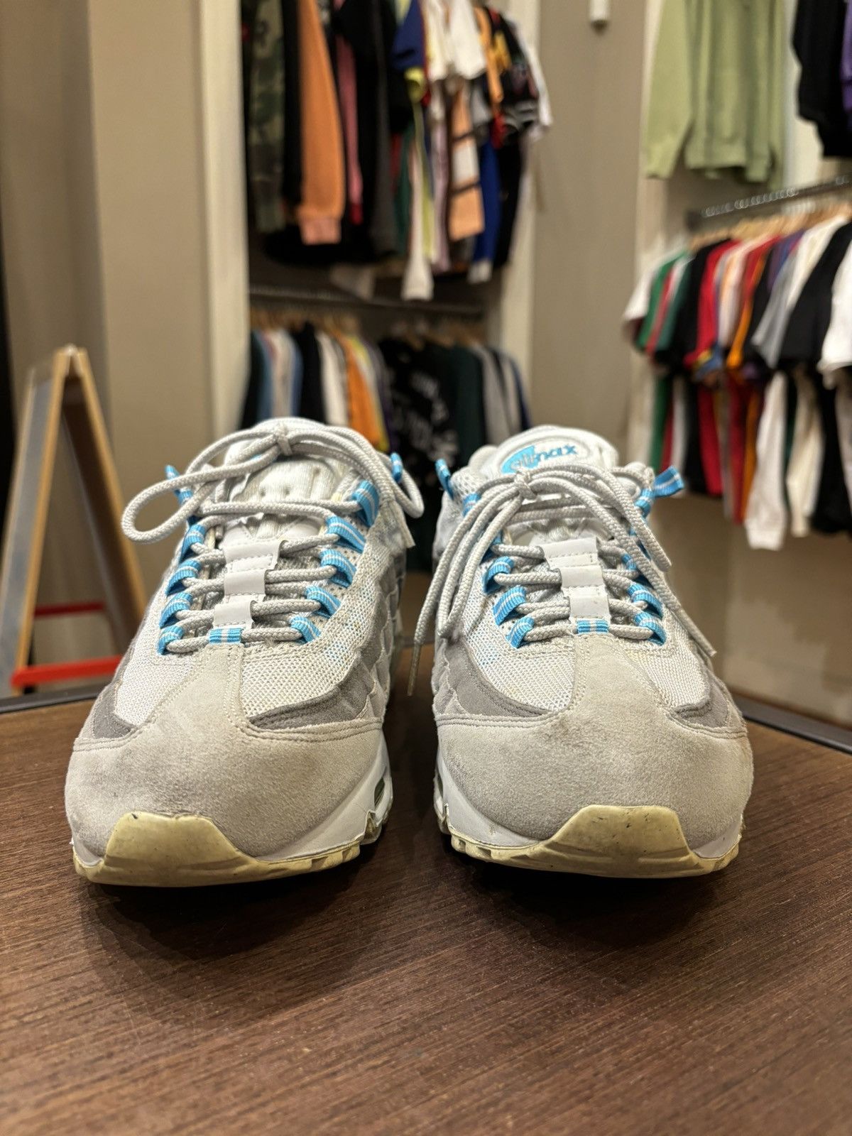Nike Nike Air Max 95’ NeutralGrey Chlorine Blue Size US 10 / EU 43 - 5 Thumbnail