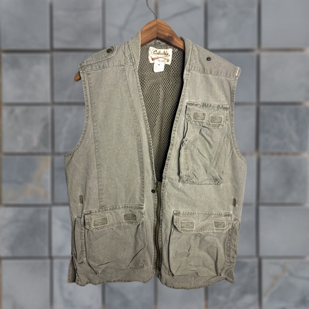 Vintage Cabela's Safari Series Green Zip Up Outdoor Vest Mens M Reg 5111 Size US M / EU 48-50 / 2 - 1 Thumbnail