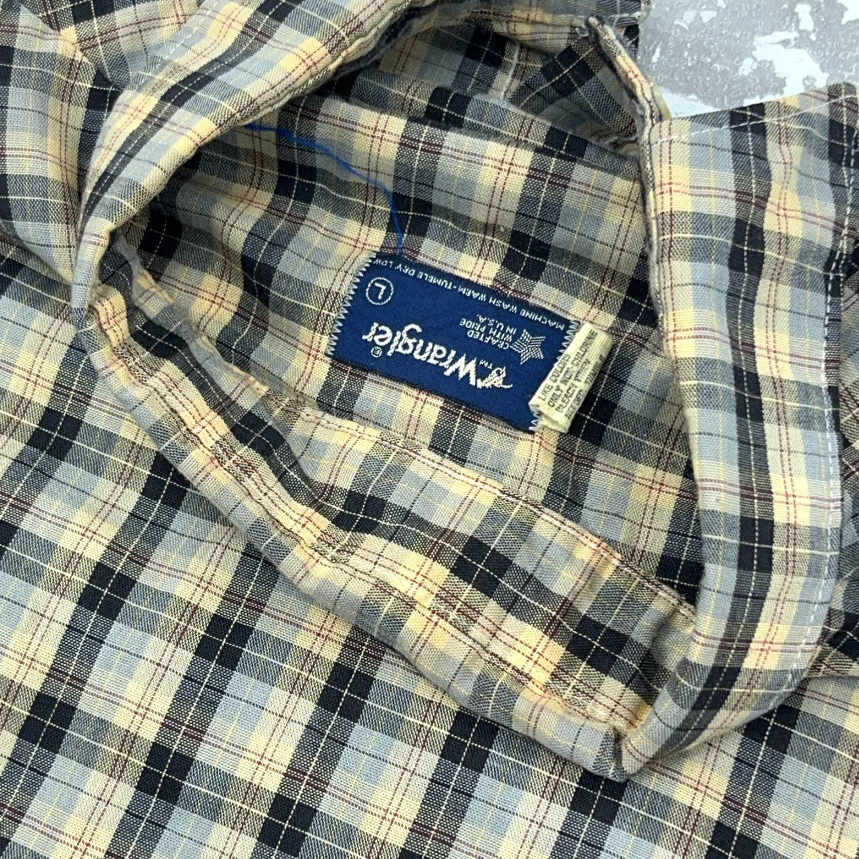 Wrangler VINTAGE Wrangler Shirt Men L Brown Plaid Button-Up Snap 90s Western USA Size US L / EU 52-54 / 3 - 6 Thumbnail