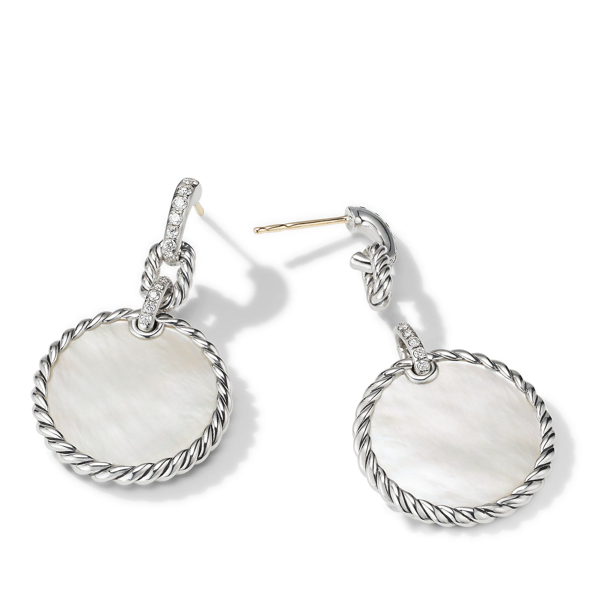 David Yurman o1w1db10525 E17075D Earrings in Silver with Mother Diamond Size ONE SIZE - 3 Thumbnail