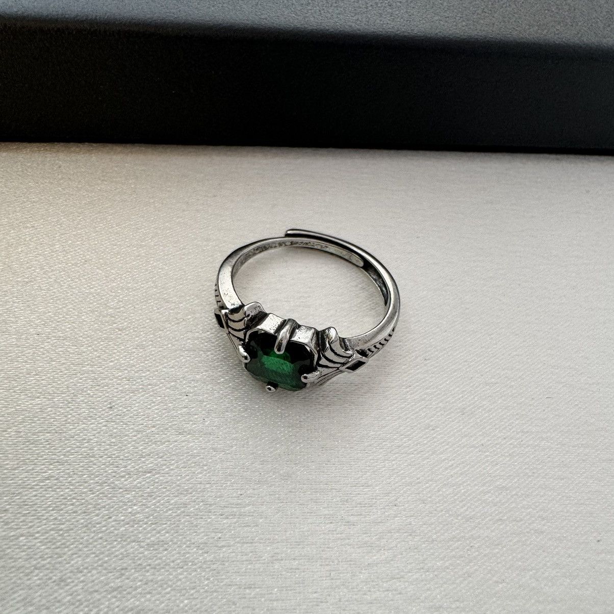 Other Adjustable Green Zircon Ring for Men Women Size ONE SIZE - 1 Thumbnail