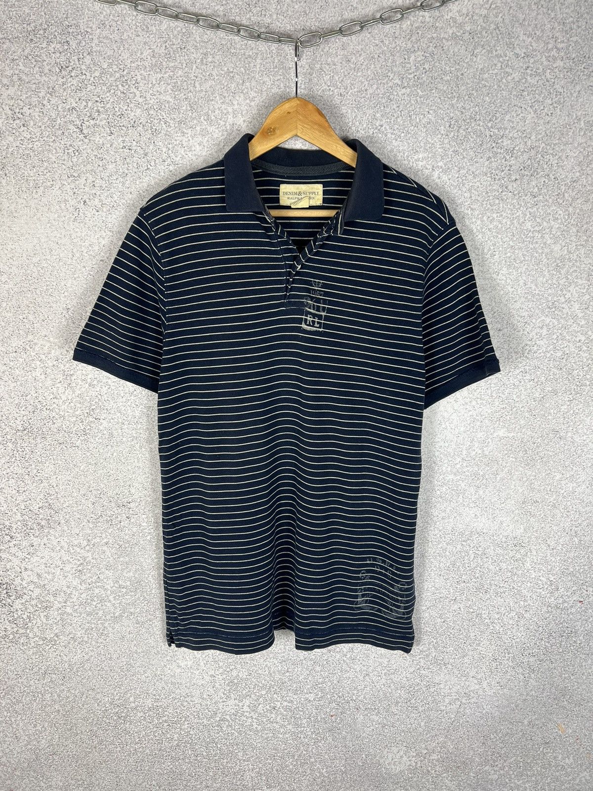 Polo Ralph Lauren Vintage Denim and Supply Ralph Lauren Striped Polo Shirt Size US L / EU 52-54 / 3 - 1 Thumbnail