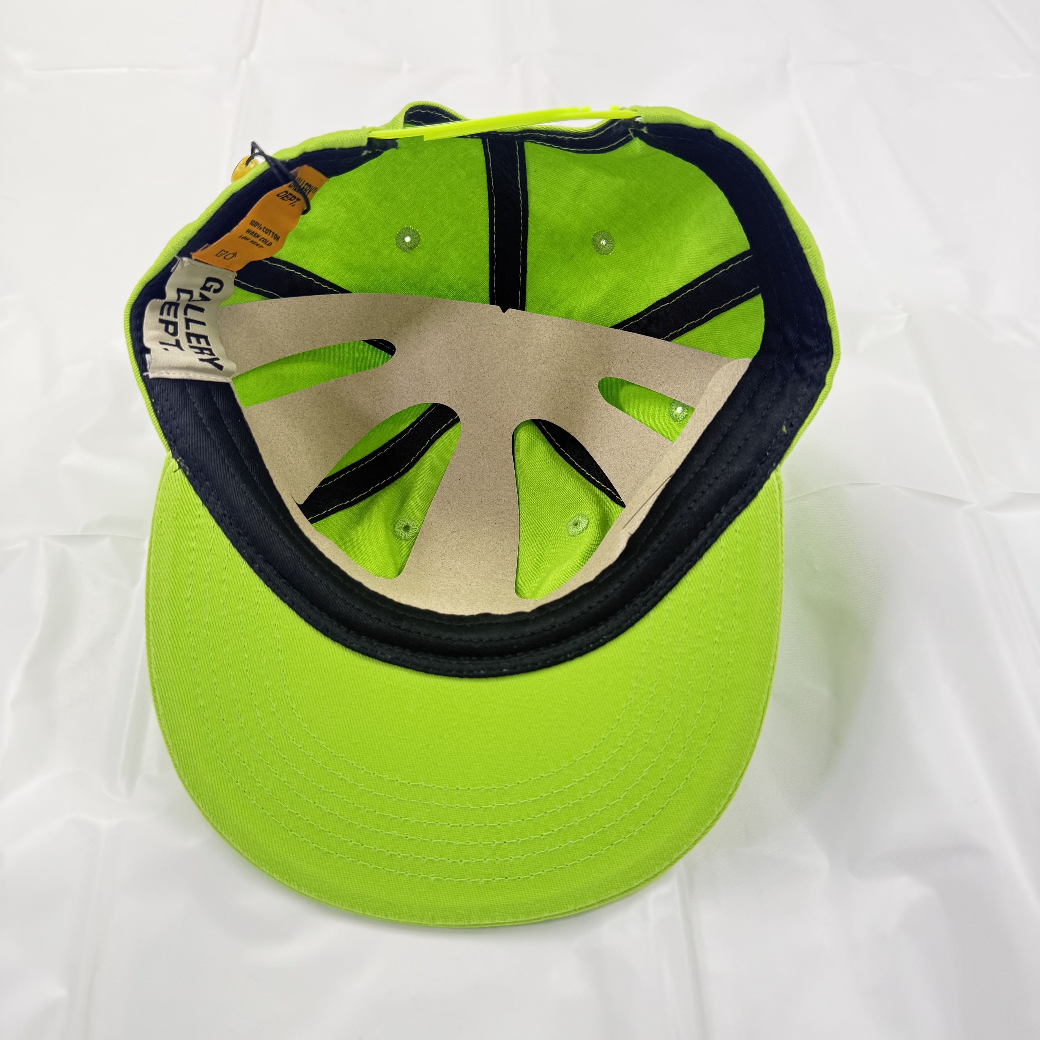 Gallery Dept. Gallery Dept. Dept. Logo Hat Fluorescent Green Snapback NEW Size ONE SIZE - 5 Thumbnail