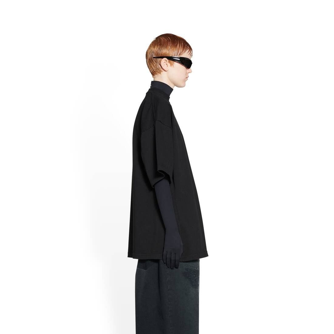 Balenciaga oc11z0625 Hourglass T- Shirt Medium Fit in Black Size XL / US 12-14 / IT 48-50 - 3 Thumbnail