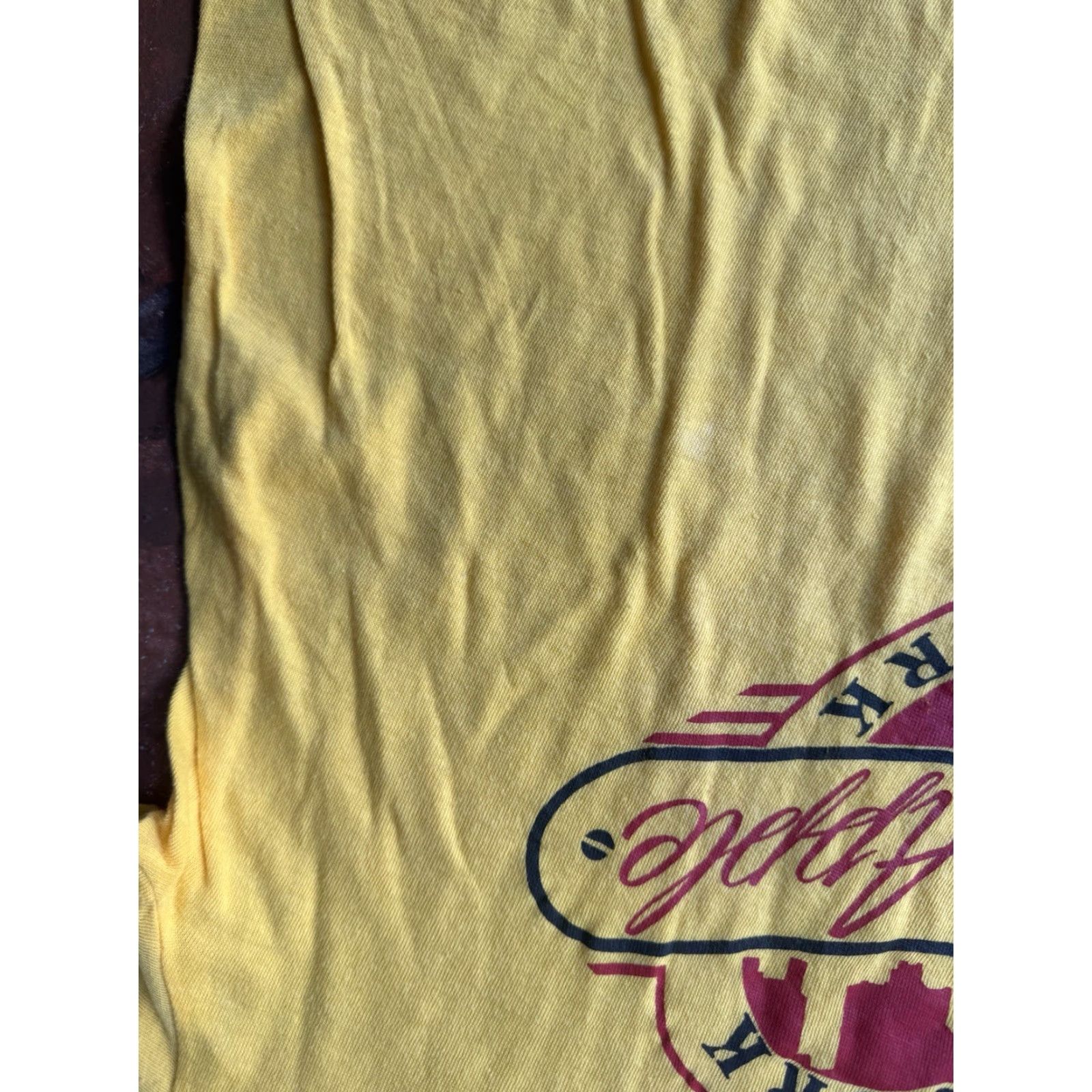 Apple VINTAGE New York City The Big Apple T-Shirt XL 50/50 Cotton Graphic Print Crew Neck Short Sleeve Men Yellow 70s 80s Size US XL / EU 56 / 4 - 7 Thumbnail