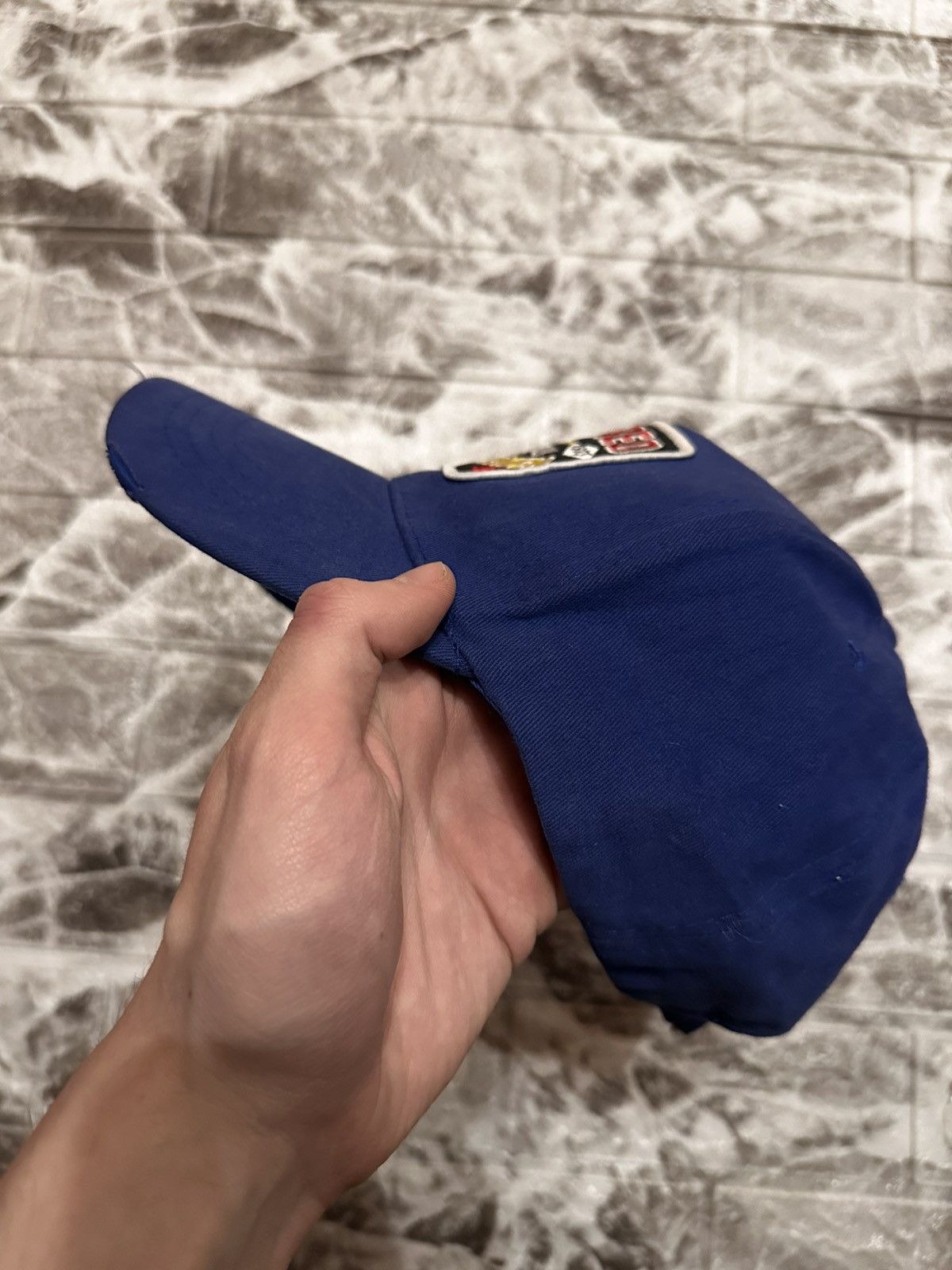Japanese Brand Dsquared Style Bros Patch Cap – Blue One Size Size ONE SIZE - 4 Thumbnail