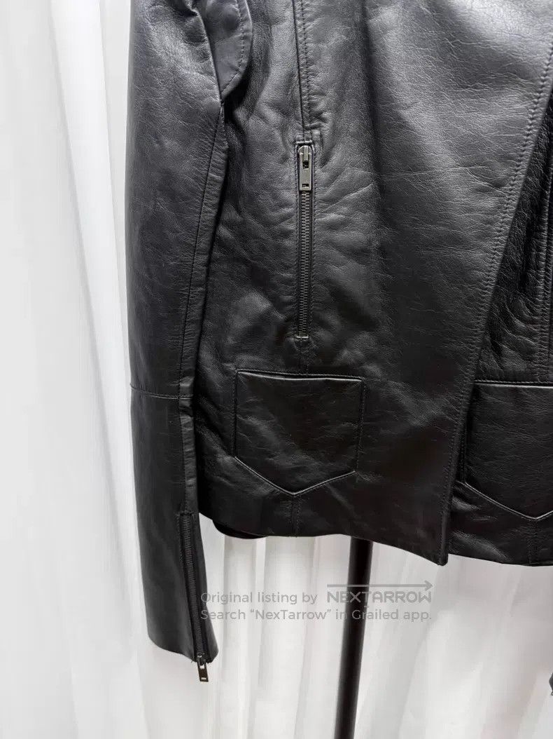 Maison Margiela Maison Margiela Diagonal Zip Removable Sleeve Leather Jac Size US XXS / EU 40 - 5 Thumbnail