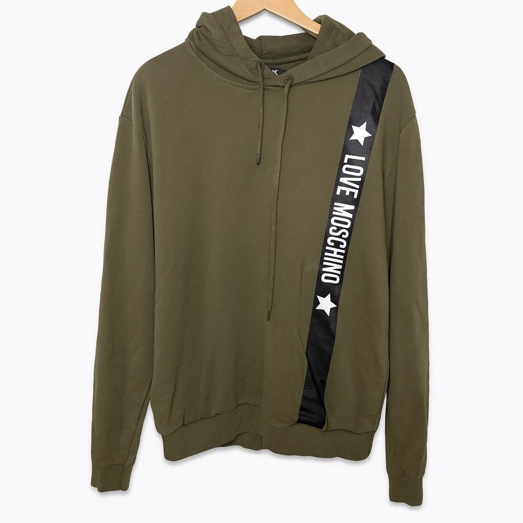 Love Moschino Love Moschino Olive Green Logo Hoodie Men’s 2XL Sweatshirt Size US XXL / EU 58 / 5 - 2 Thumbnail