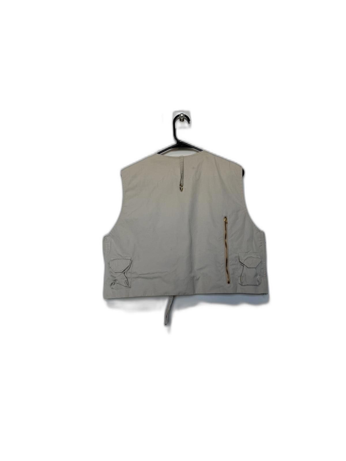 Designer Vintage Hunting Tactical boxy Crop Khaki Vest 14 Pockets Size US L / EU 52-54 / 3 - 2 Thumbnail