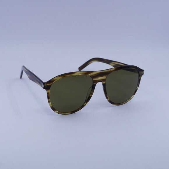 Saint Laurent SL432 SLIM 005 Sunglasses Havana Aviator Frame