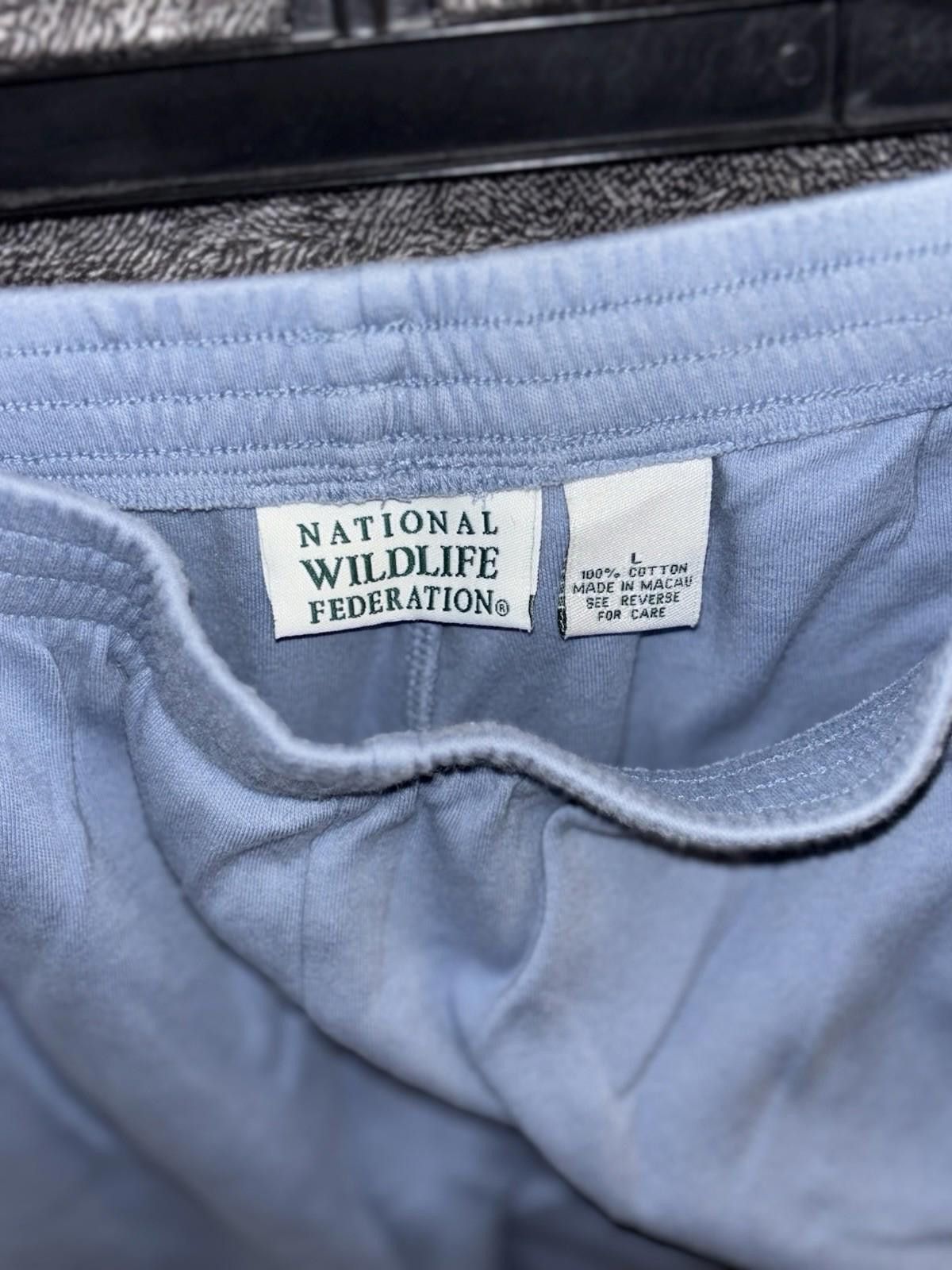 Other NWF Light Blue Cotton Capri Lounge Pants Sz L Elastic Waist Size 36" / US 14 / IT 50 - 5 Thumbnail
