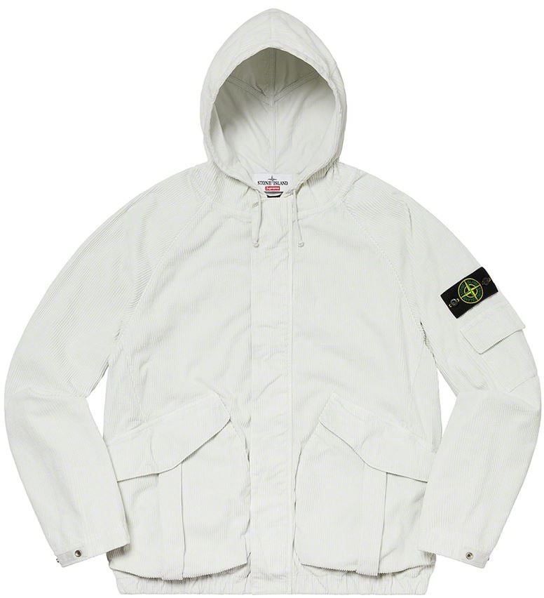 Supreme x Stone Island Corduroy Jacket white XL
