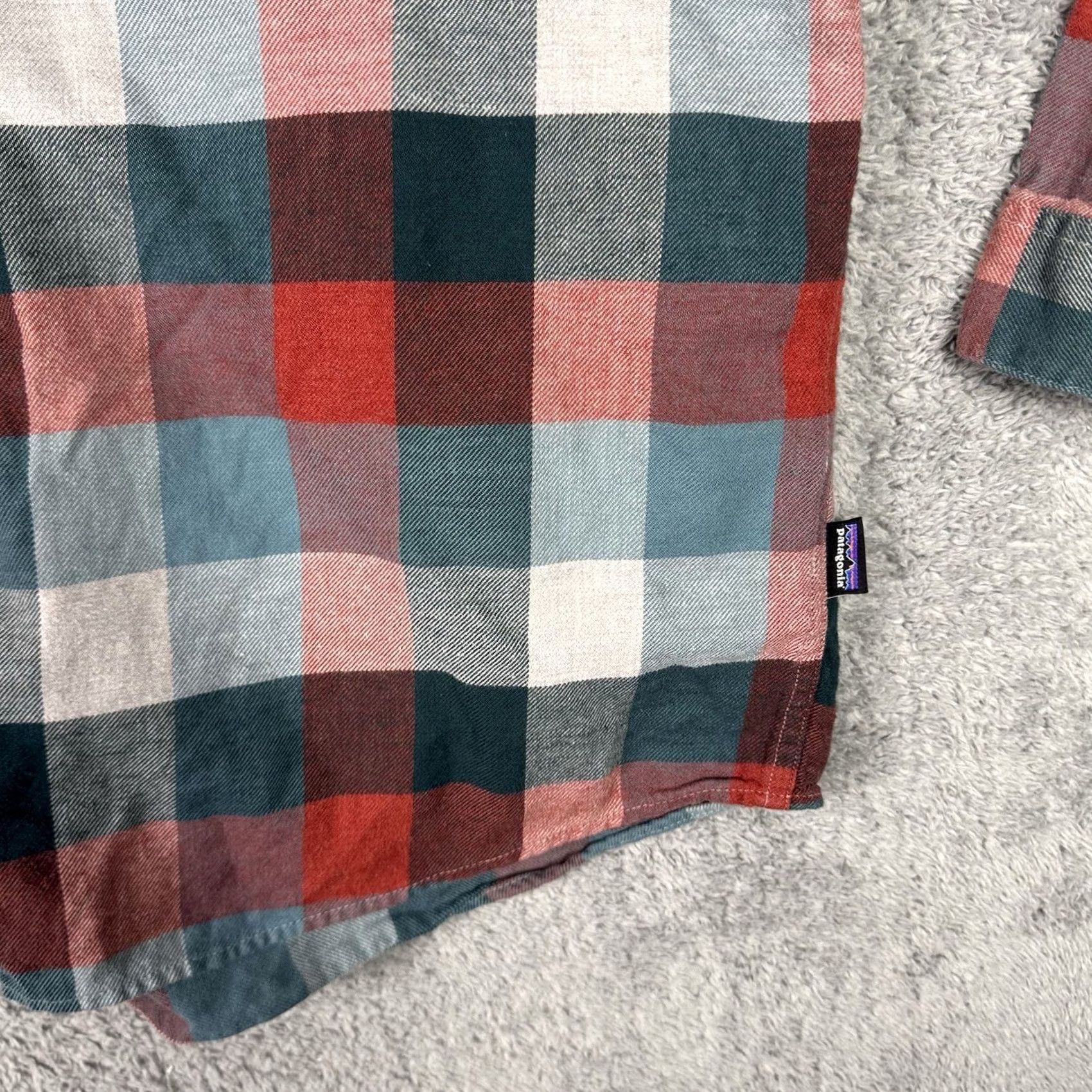 Patagonia Patagonia Fjord Flannel Shirt Men L Orange Organic Plaid Buffalo Check Light - Classic Mens Size US L / EU 52-54 / 3 - 4 Thumbnail