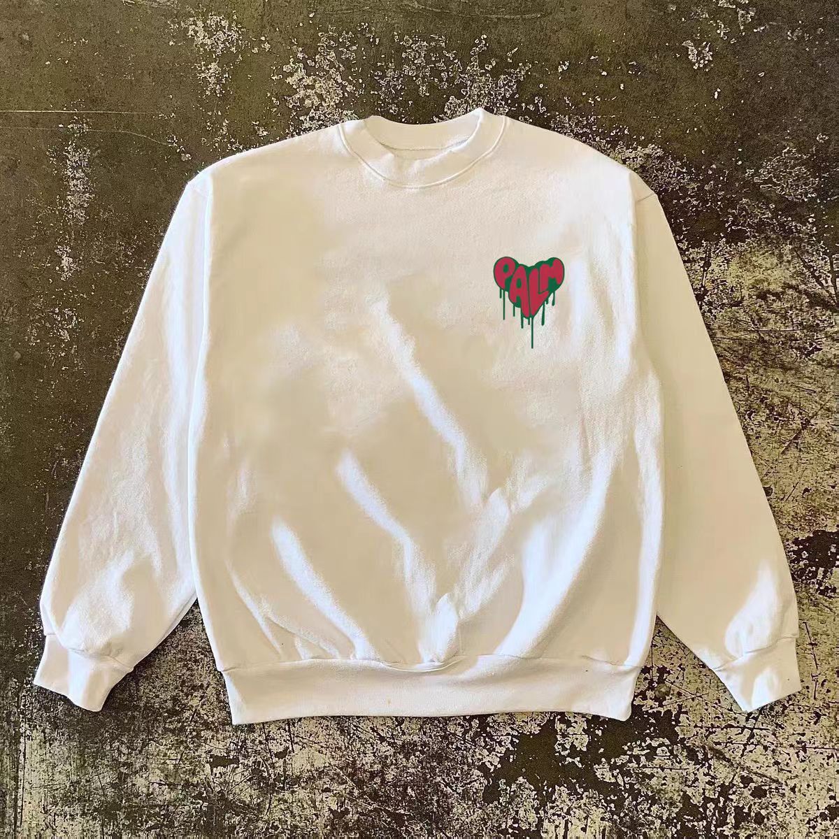 Japanese Brand × Vintage Heart-shaped print white vintage cotton sweatshirt Size US L / EU 52-54 / 3 - 1 Thumbnail