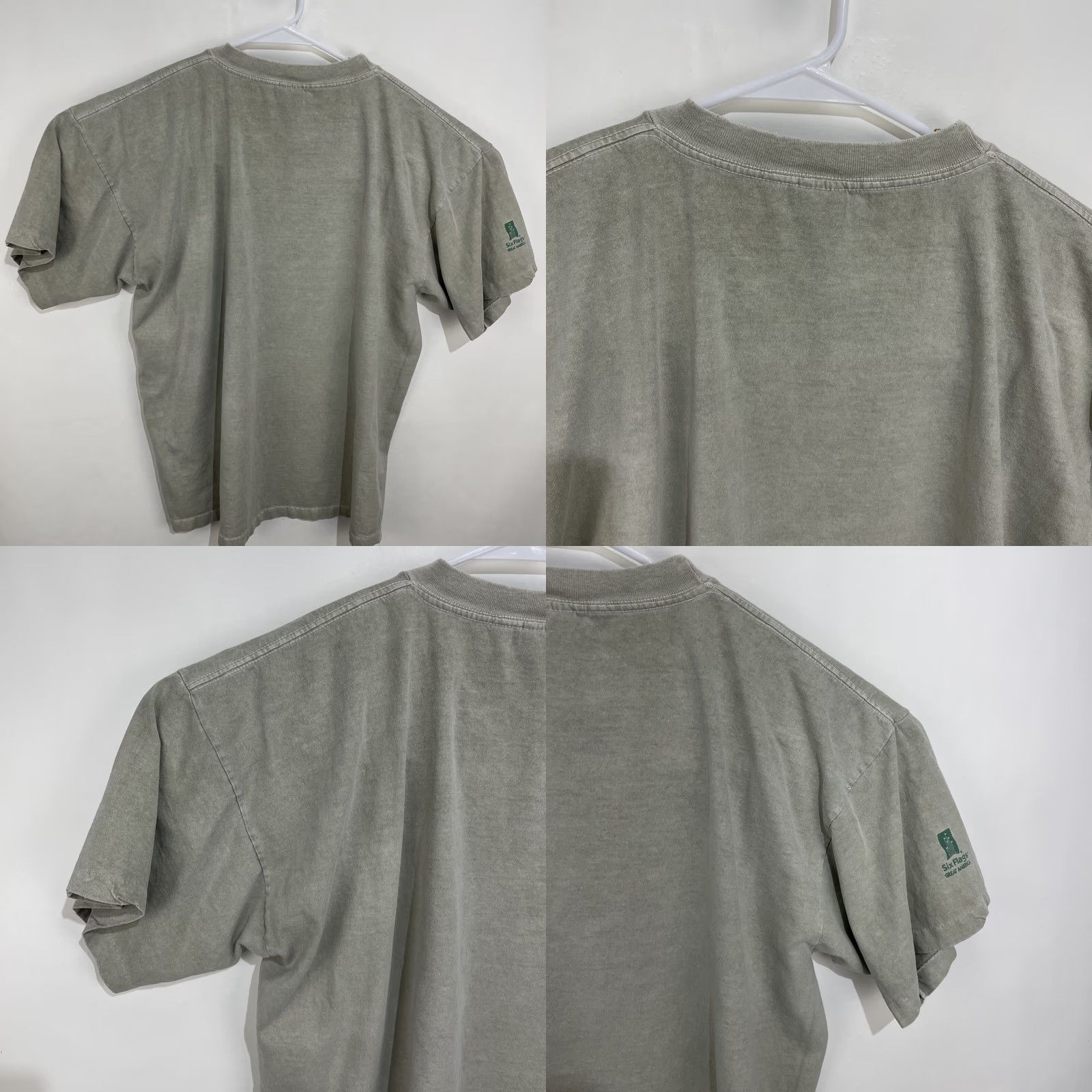 Vintage VINTAGE Six Flags Park T Shirt XXL Road Runner Looney Tunes Murina Gray Cotton Crew Neck Short Sleeve Men 1980s Carrier Shirt Size US XXL / EU 58 / 5 - 10 Thumbnail