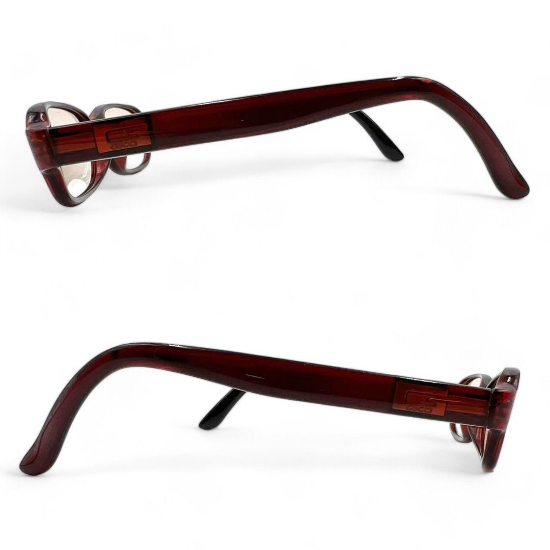 Gucci Gucci - Glasses Side Logo Monogram Retro Red Full Rim Size ONE SIZE - 3 Thumbnail