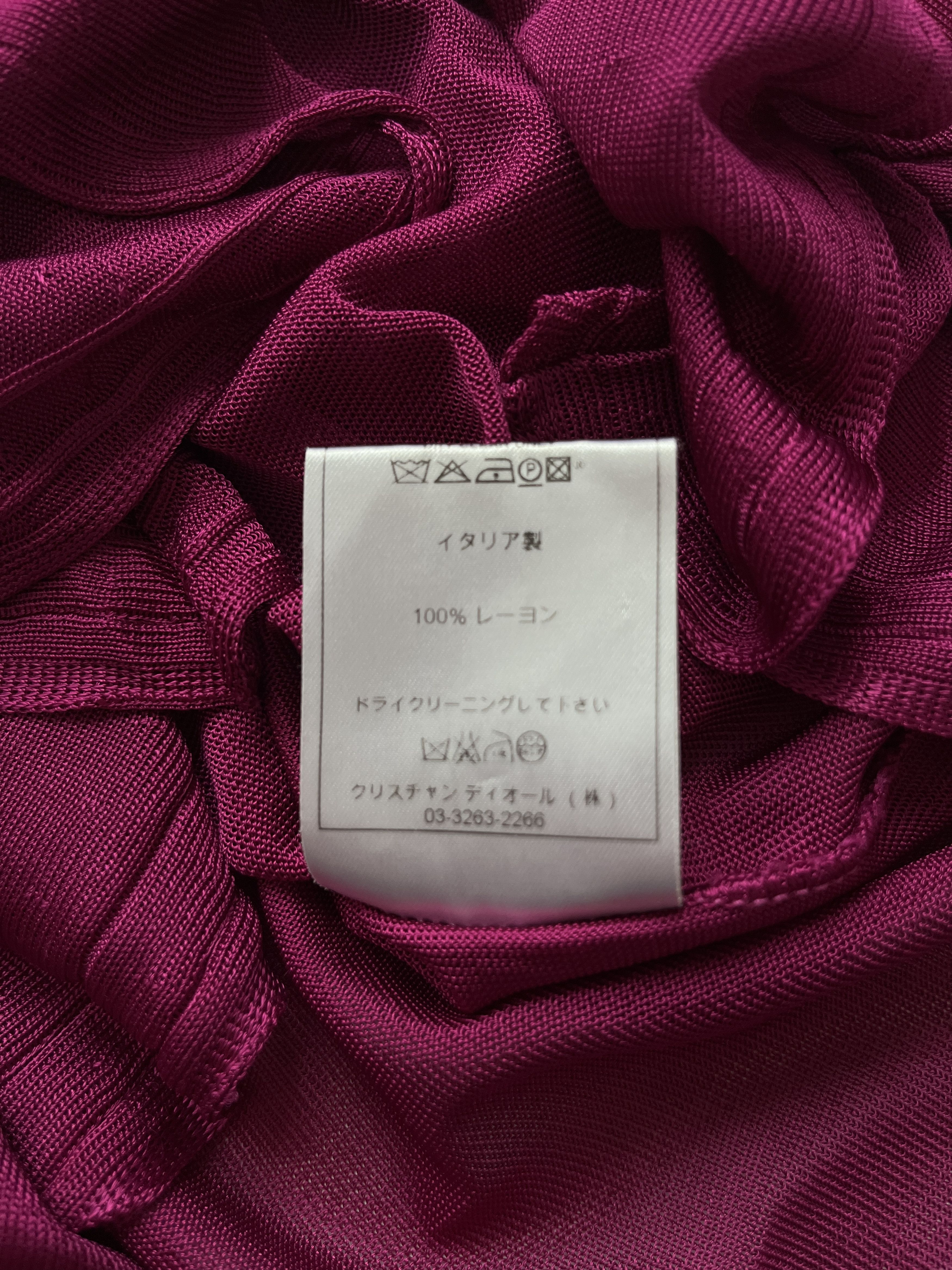 Dior ⚡️QUICK SALE⚡️2008 Dior Galliano Fuchsia Sheer Ruffled Top Size M / US 6-8 / IT 42-44 - 5 Thumbnail