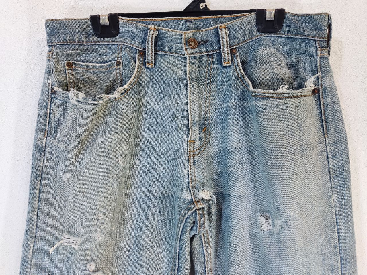 Levi's levis 559 straightcut distressed denim nice design Size US 36 / EU 52 - 11 Thumbnail