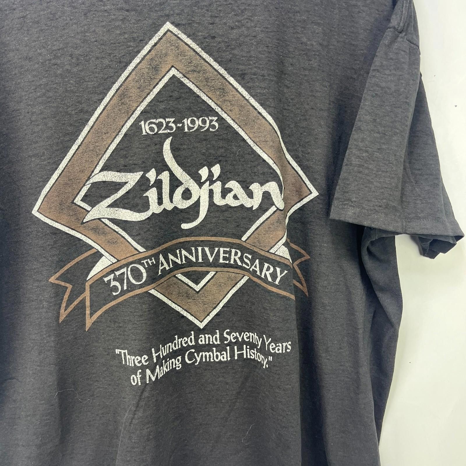 Vintage Vintage 90s Zildjian Drums Cymbal Anniversary T Shirt XL Size US XL / EU 56 / 4 - 2 Thumbnail