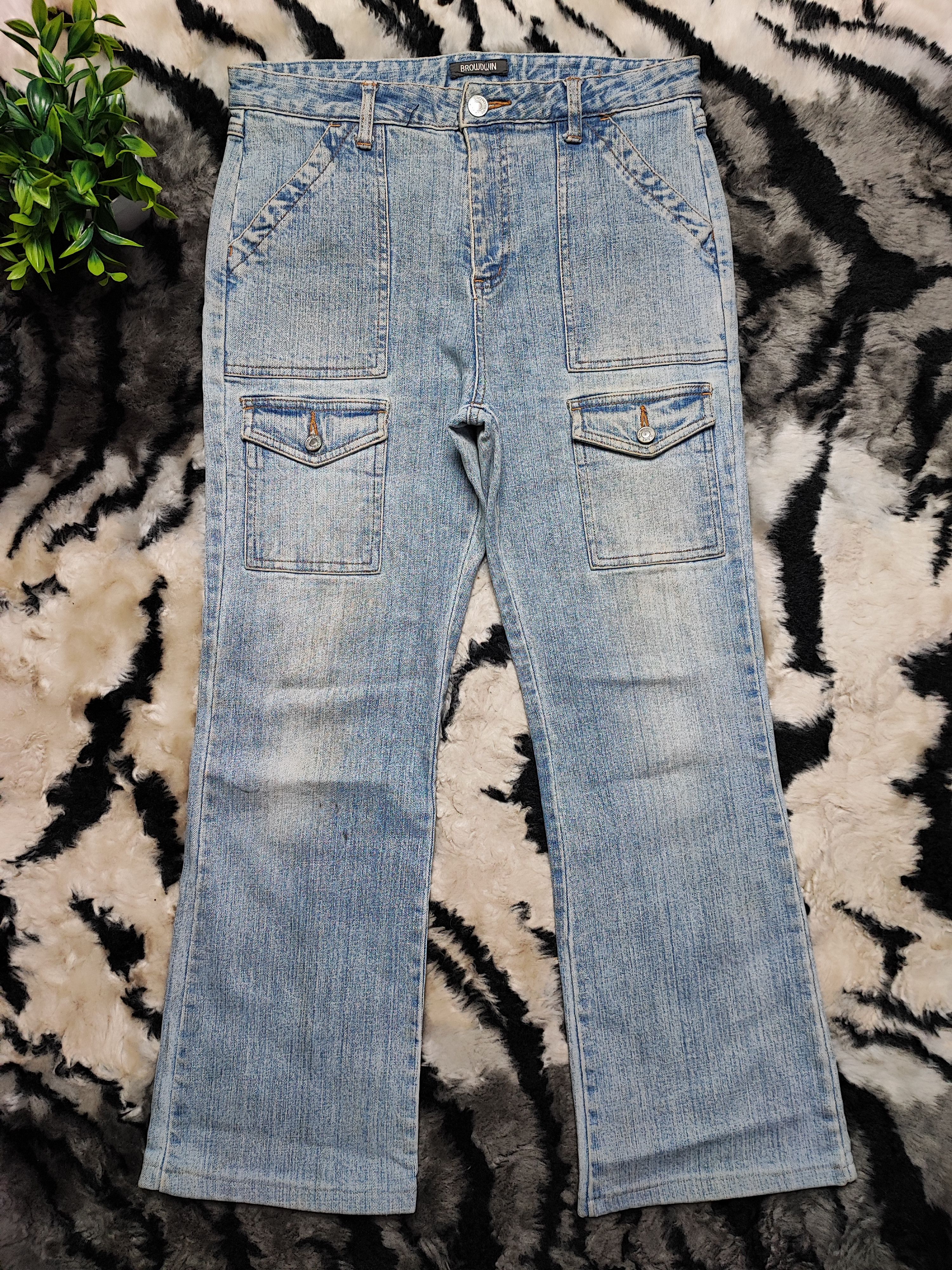 Japanese Brand Flare Bootcut Bush Pant Jeans by Browdwin Size US 28 / EU 44 - 2 Thumbnail