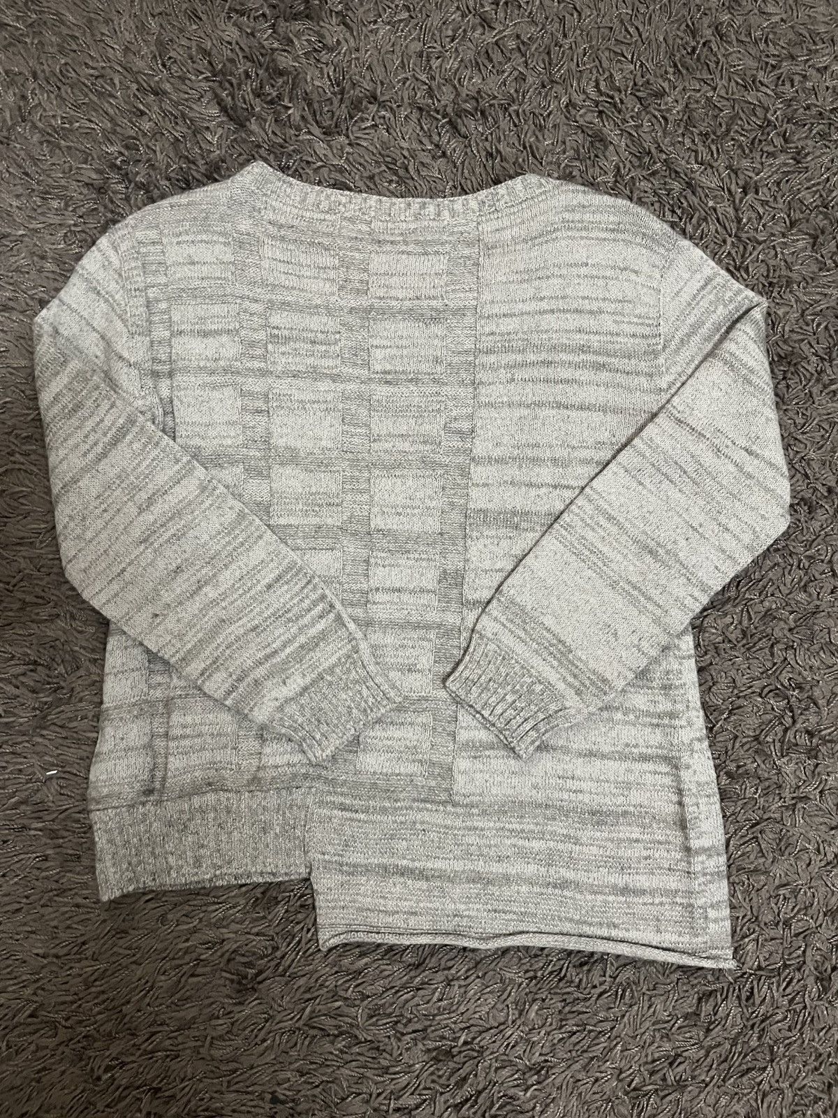 Issey Miyake 1990s checker drop hem asymmetrical knits #F3 Size M / US 6-8 / IT 42-44 - 7 Thumbnail