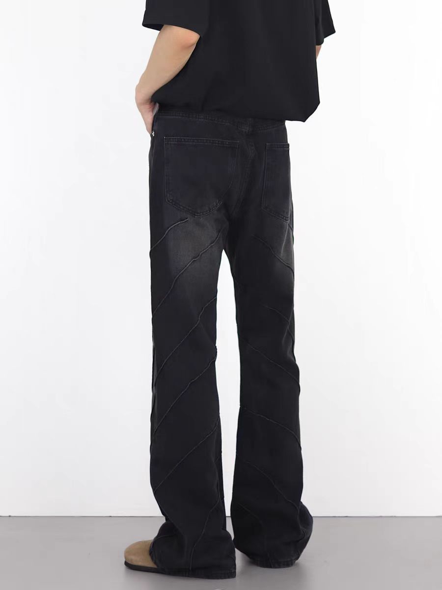 Japanese Brand × Jean Vintage micro flare washed straight leg jeans Size US 30 / EU 46 - 5 Thumbnail