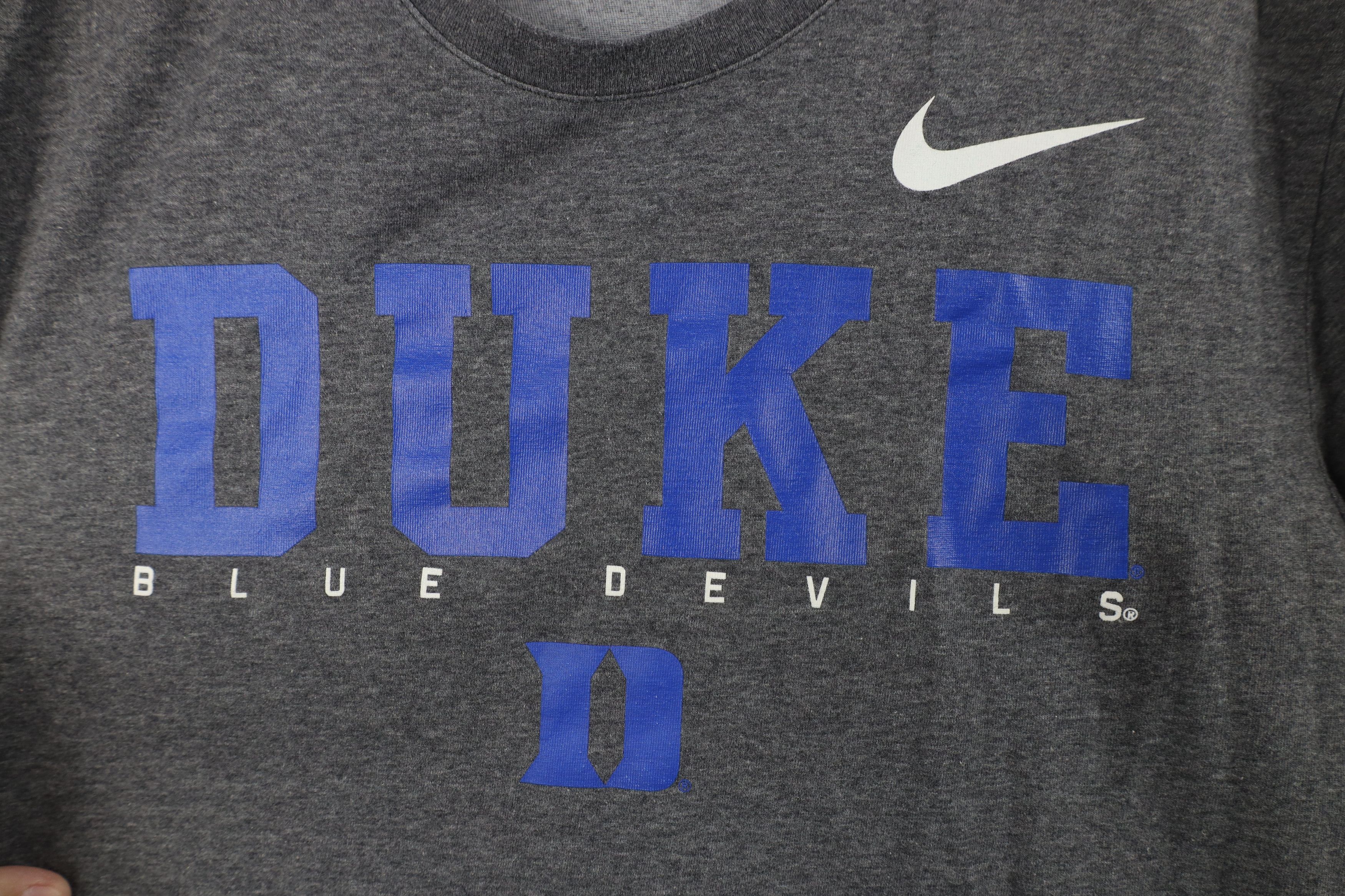 Nike Nike Cut Spell Out Duke University Blue Devils T-Shirt Gray Size US L / EU 52-54 / 3 - 5 Thumbnail