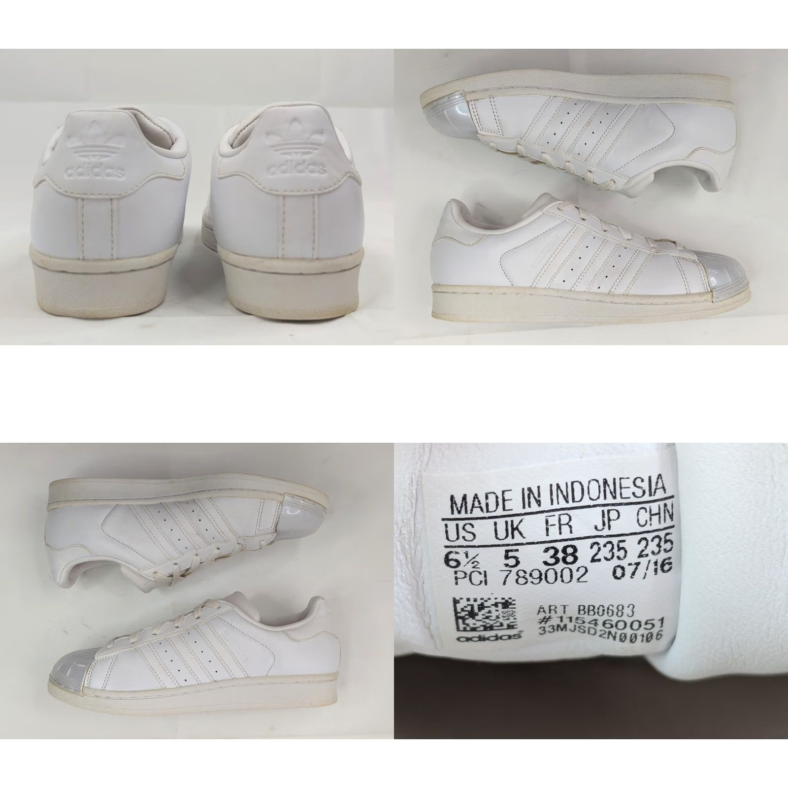 Adidas Adidas Originals Classics White Pearl Gloss Toe Cap Women 6.5 BB0683 All Over Size ONE SIZE - 8 Thumbnail
