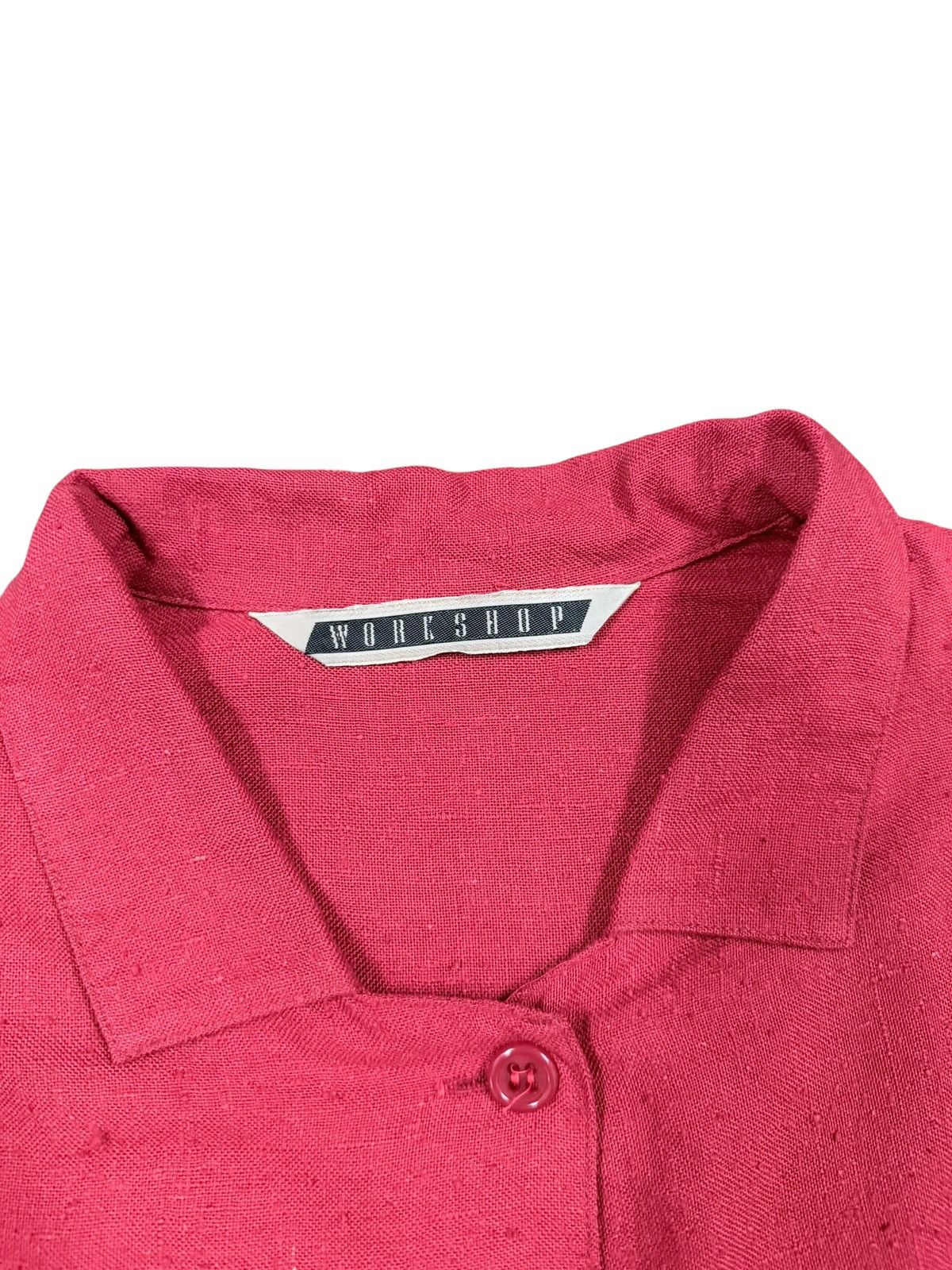 Yohji Yamamoto Vtg🔥80’s Workshop Yohji Yamamoto Cotton Linen Red Button Ups Size US XL / EU 56 / 4 - 19 Thumbnail