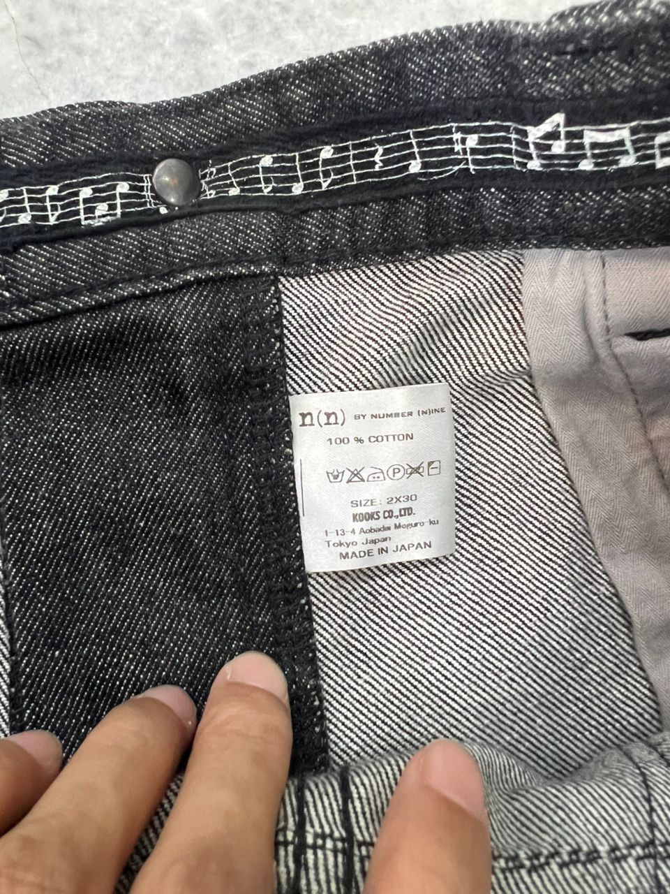 Number (N)ine Number (nine) Takahiro Miyashita’s Black Denim Size US 31 - 13 Thumbnail